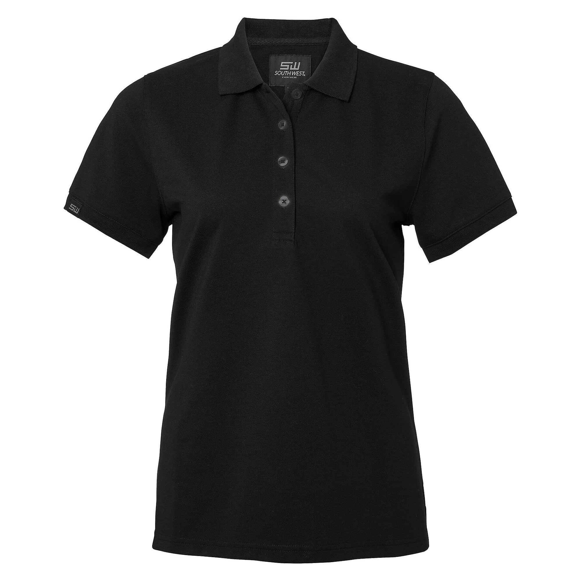 Polo femme uni Wera solid, lavable à 60 °C, noir - South West 1000216001