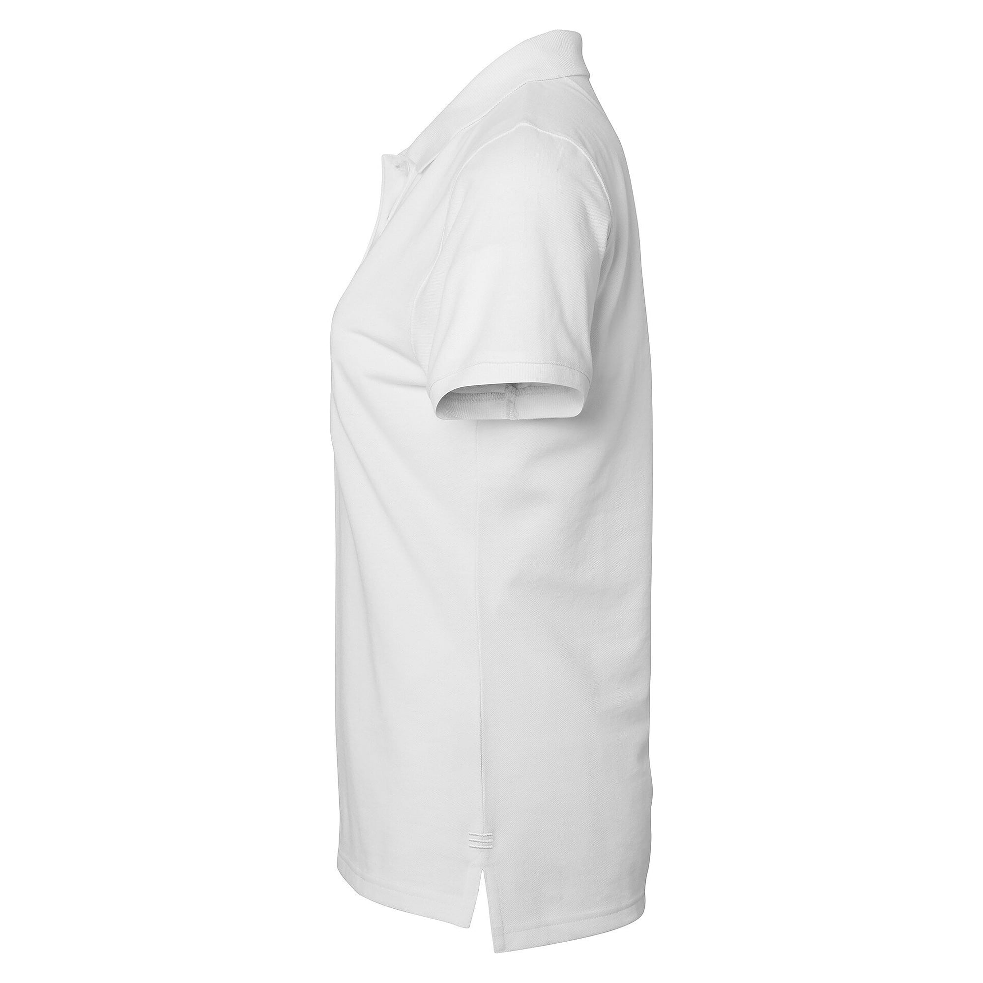 Einfarbiges Damen-Poloshirt Wera solid, 60 °C waschbar, weiß - South West 1000216101
