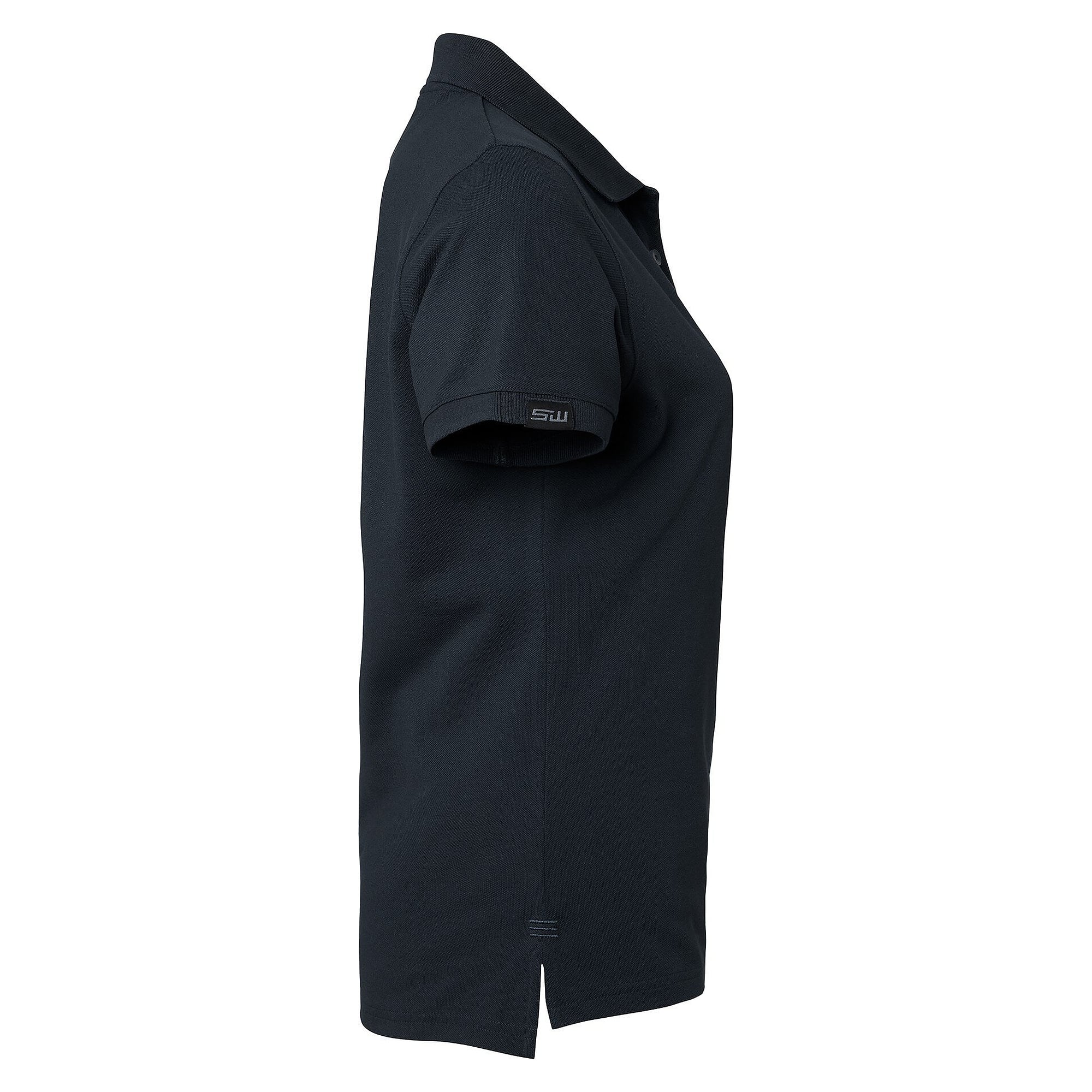 Einfarbiges Damen-Poloshirt Wera solid, 60 °C waschbar, navyblau - South West 1000216403