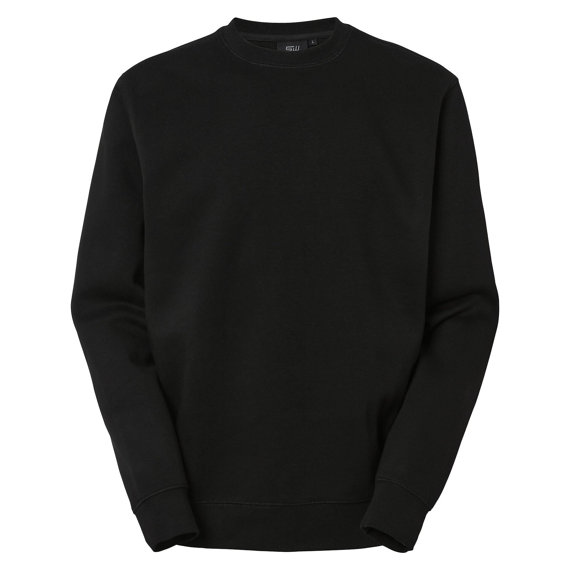 Sweat-shirt col rond Brooks à coutures flatlock et intérieur gratté, unisexe, noir - South West 1000217001
