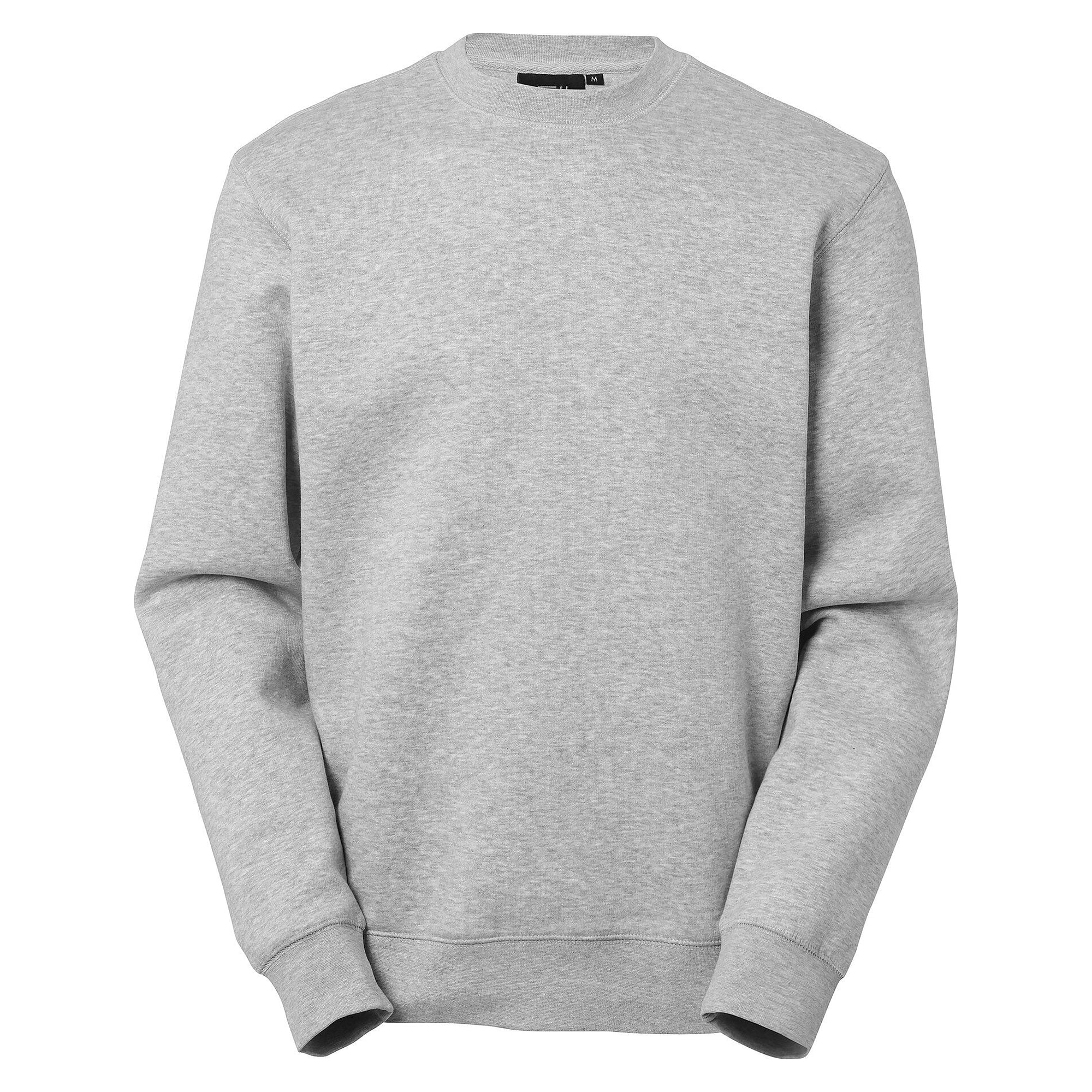 Sweat-shirt col rond Brooks à coutures flatlock et intérieur gratté, unisexe, gris chiné - South West 1000217041