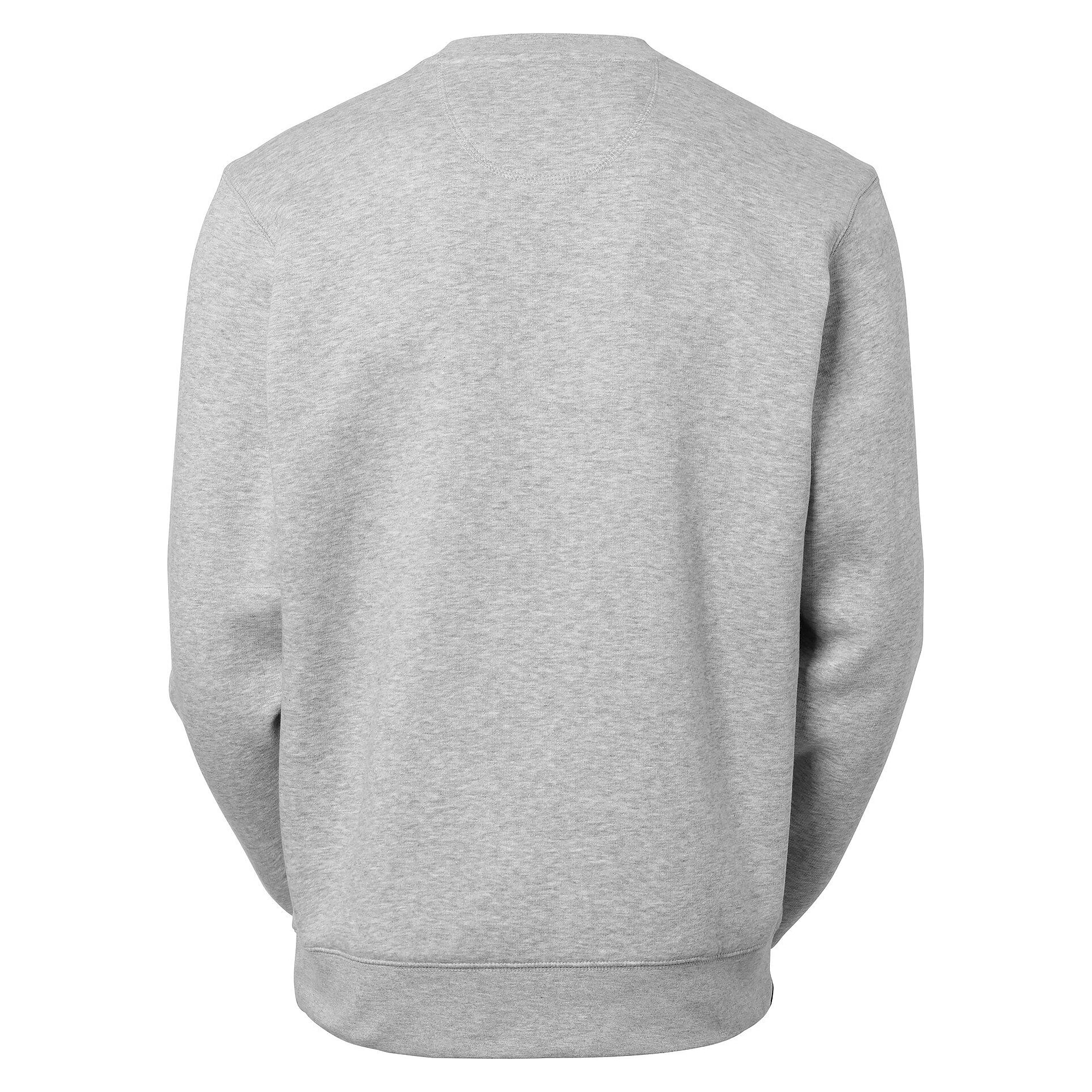 Sweat-shirt col rond Brooks à coutures flatlock et intérieur gratté, unisexe, gris chiné - South West 1000217041