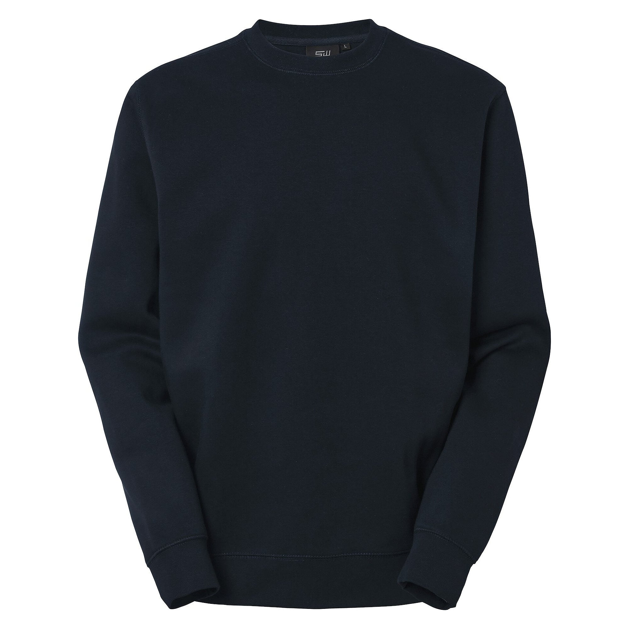 Sweat-shirt col rond Brooks à coutures flatlock et intérieur gratté, unisexe, bleu marine - South West 1000217403