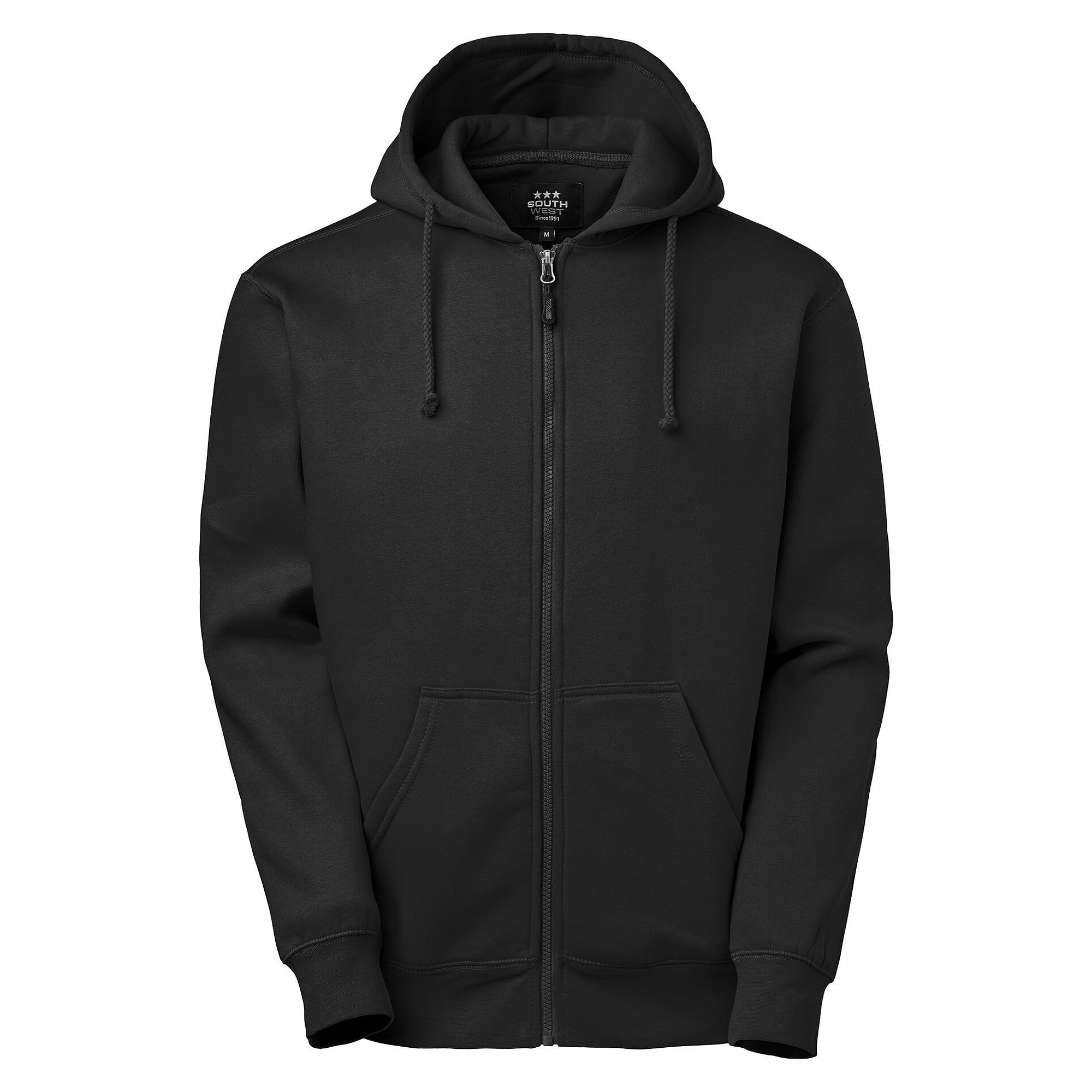Veste sweat à capuche Parry zip intégral, double capuche, homme, noir - South West 1000221001