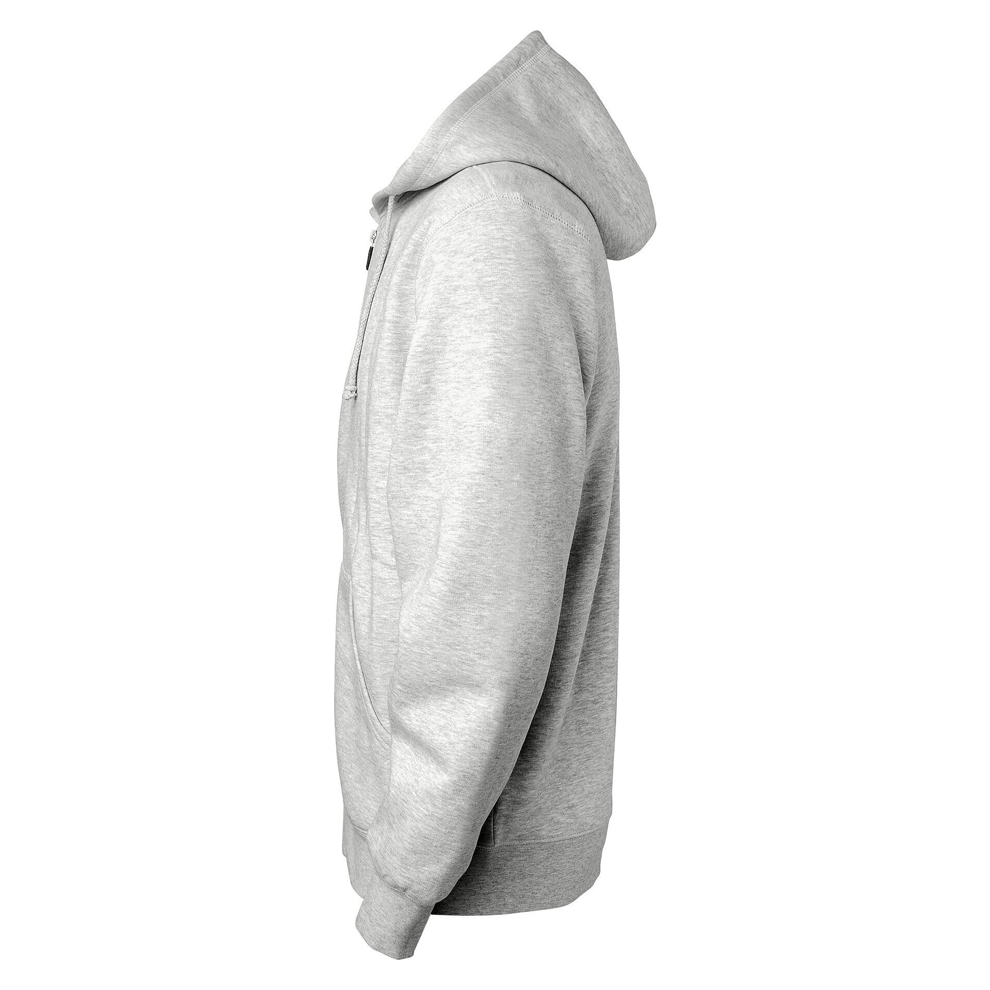 Hooded full-zip sweat jacket Parry with double fabric hood, men, grey melange - South West 1000221041