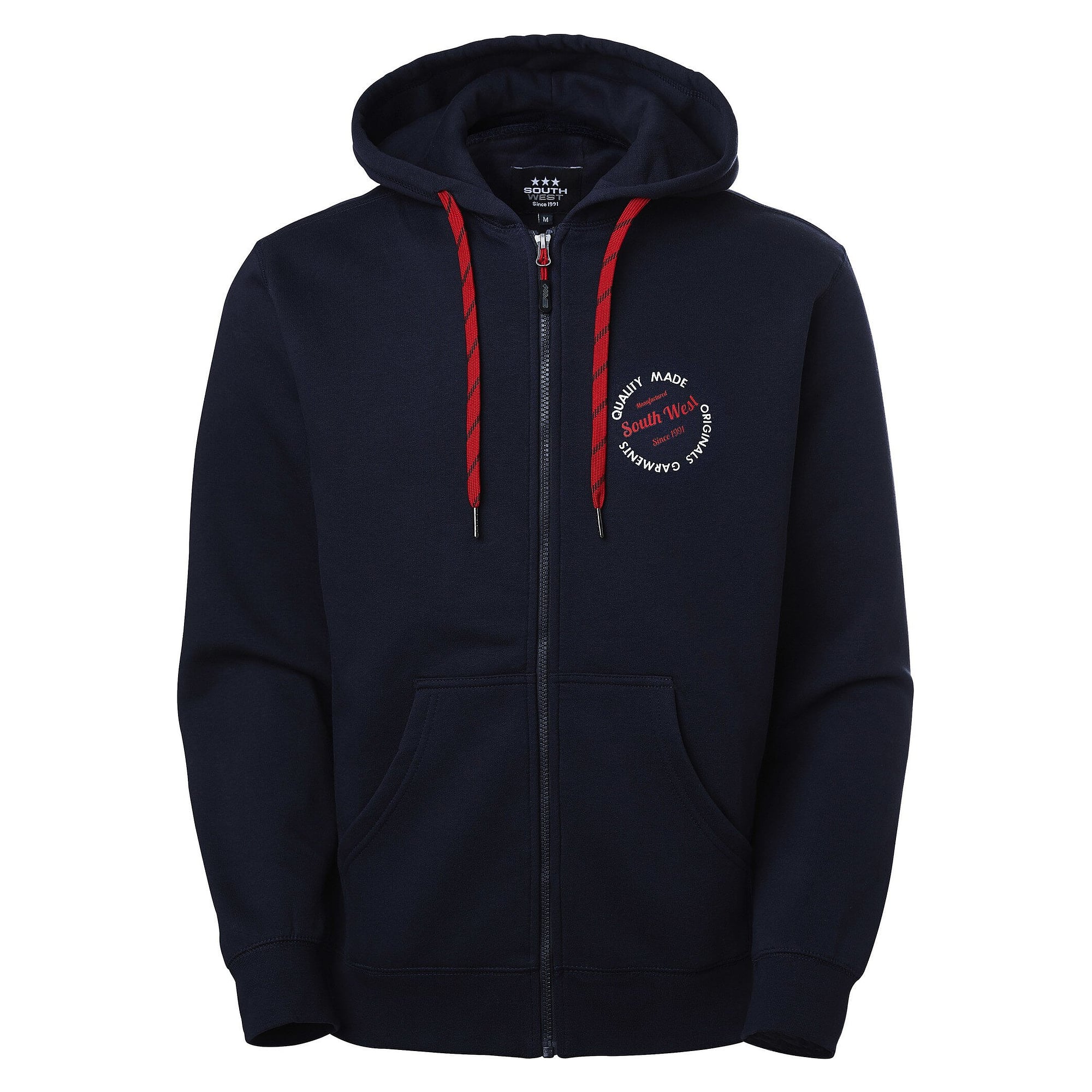 Veste sweat à capuche Parry zip intégral, double capuche, homme, bleu marine - South West 1000221403