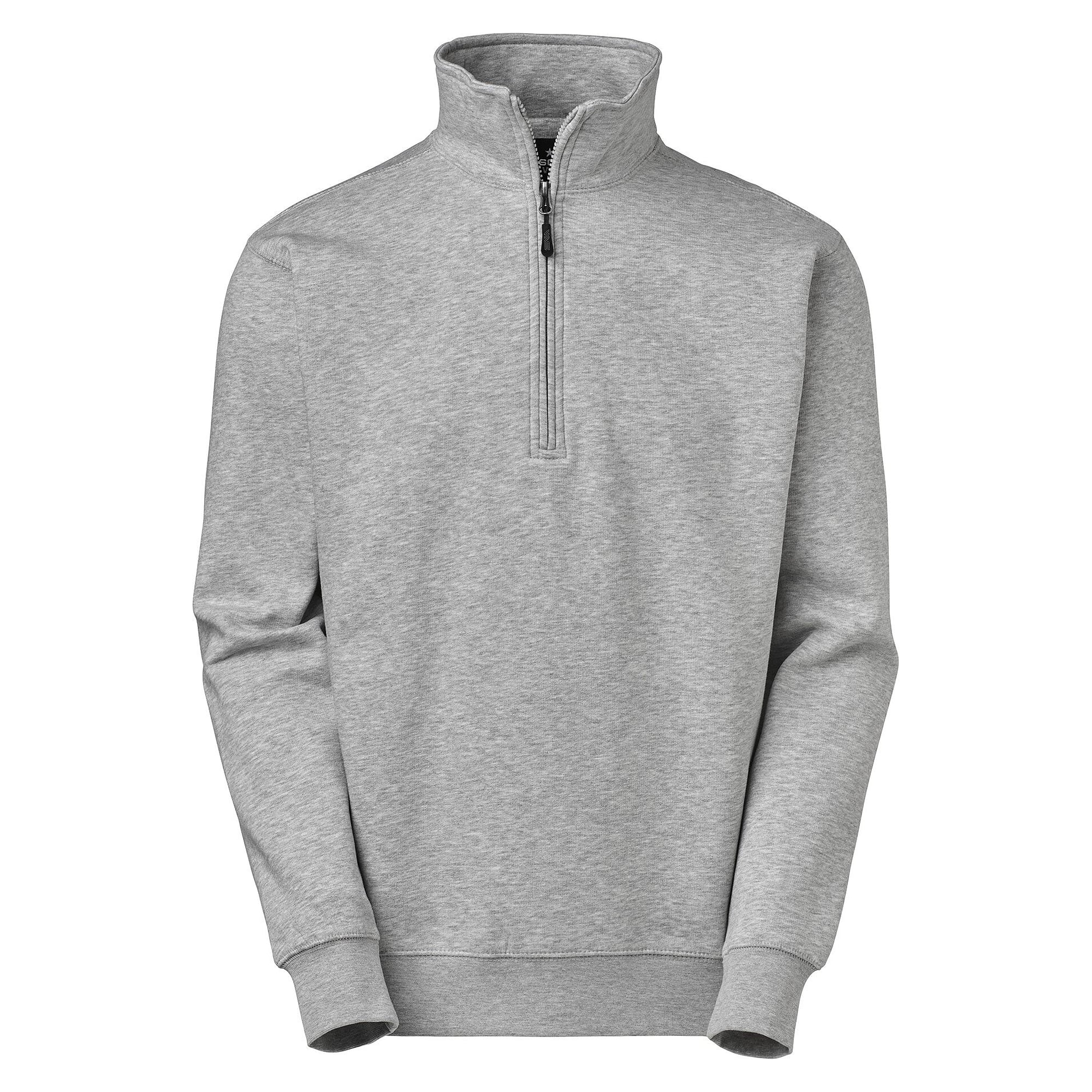 Sweat-shirt camionneur Stewart demi-zip à col montant, homme, gris chiné - South West 1000223041