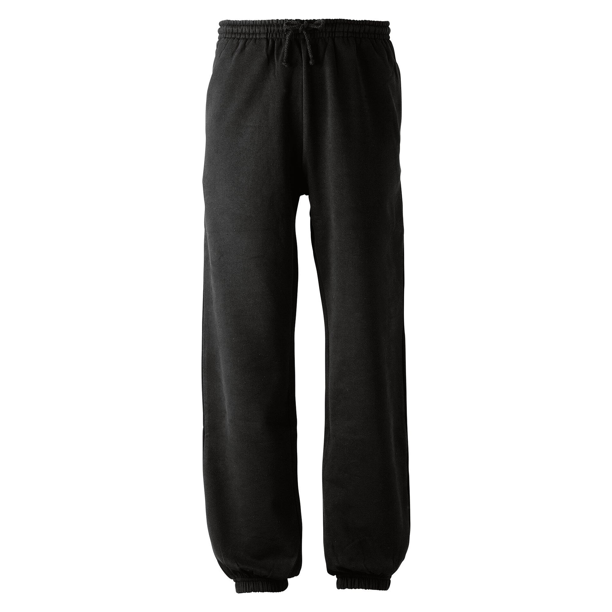 Pantalon sweat Jasper à cordon, chevilles élastiques et poches latérales, unisexe, noir - South West 1000225001