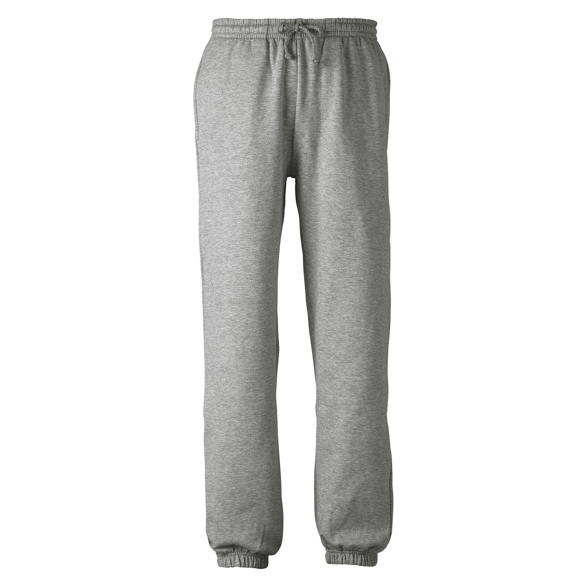 Pantalon sweat Jasper à cordon, chevilles élastiques et poches latérales, unisexe, gris chiné - South West 1000225041