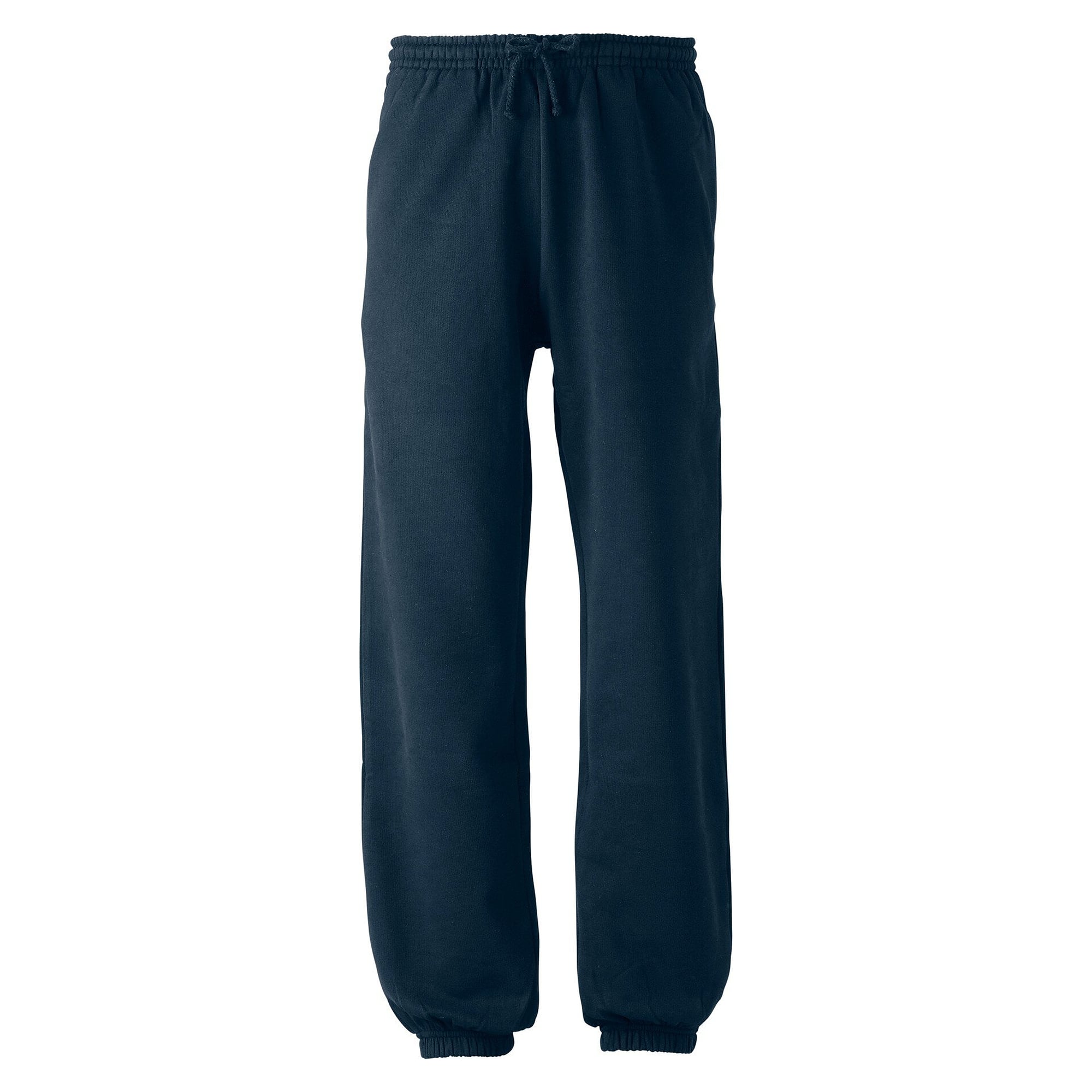 Pantalon sweat Jasper à cordon, chevilles élastiques et poches latérales, unisexe, bleu marine - South West 1000225403