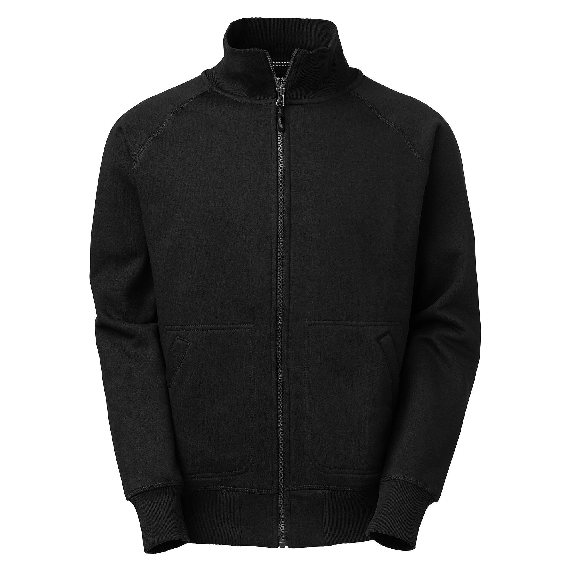 Sweatjacke Denver mit Raglanärmeln und angerauter Innenseite, Herren, schwarz - South West 1000227001