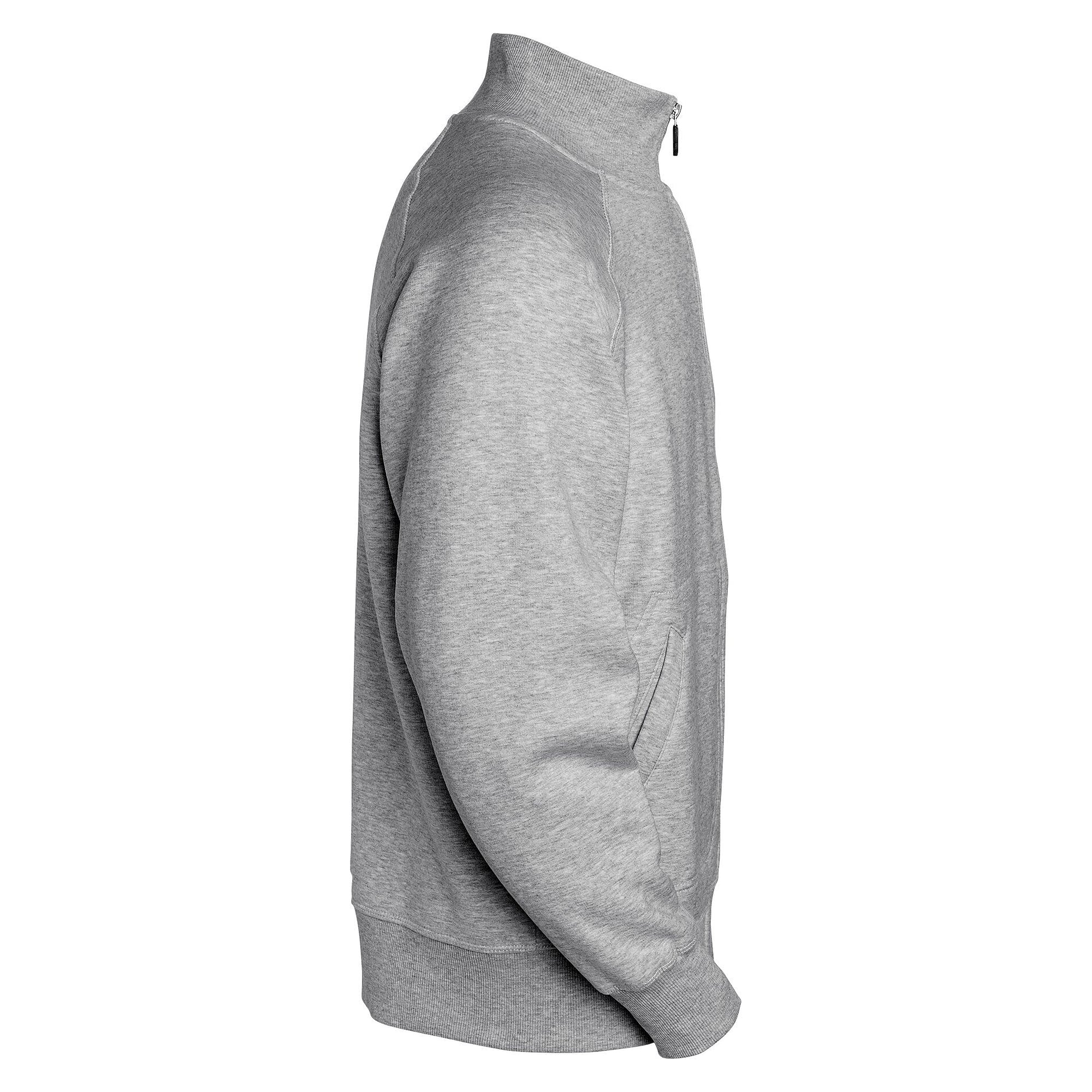 Veste sweat zippée Denver à manches raglan et intérieur brossé, homme, gris chiné - South West 1000227041
