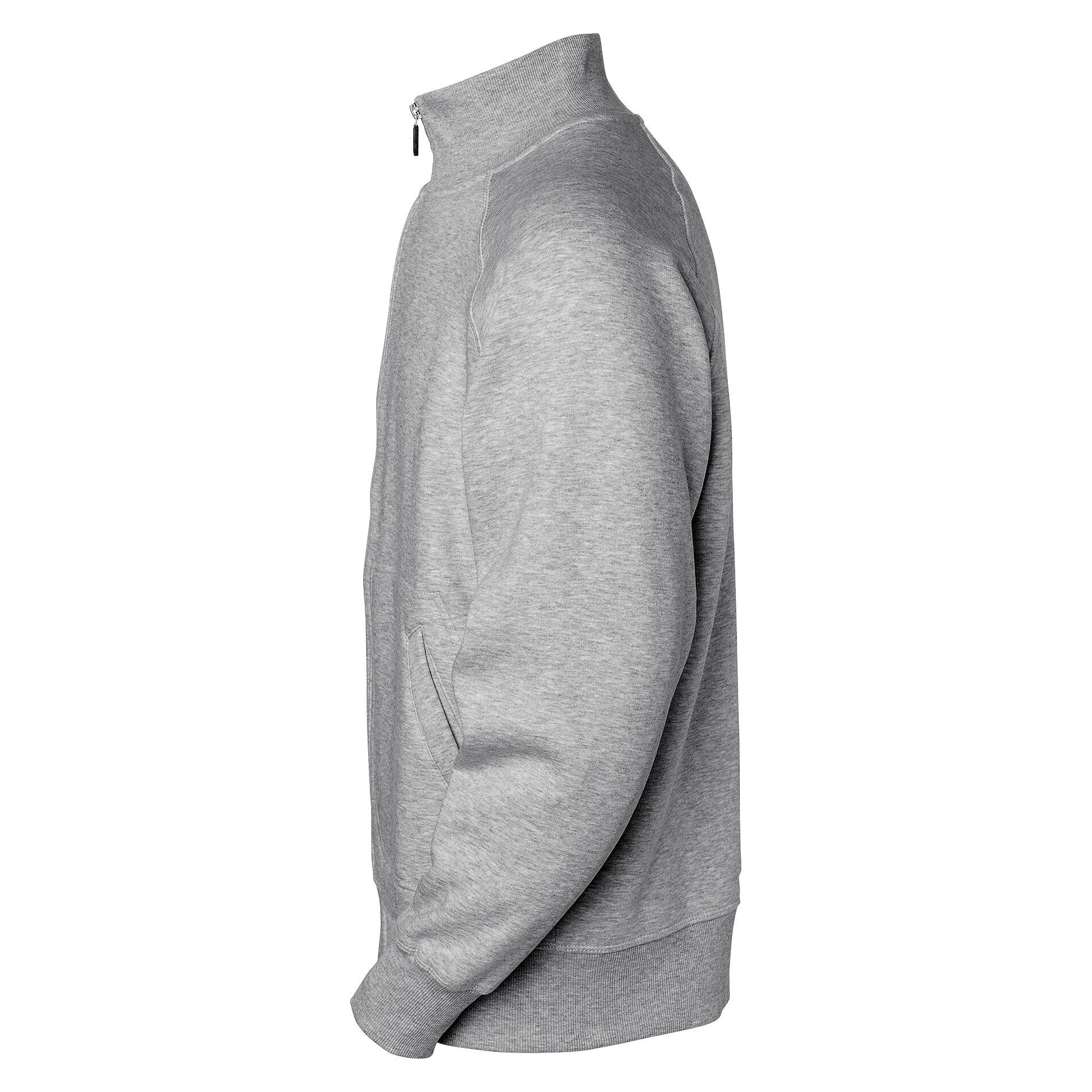 Veste sweat zippée Denver à manches raglan et intérieur brossé, homme, gris chiné - South West 1000227041