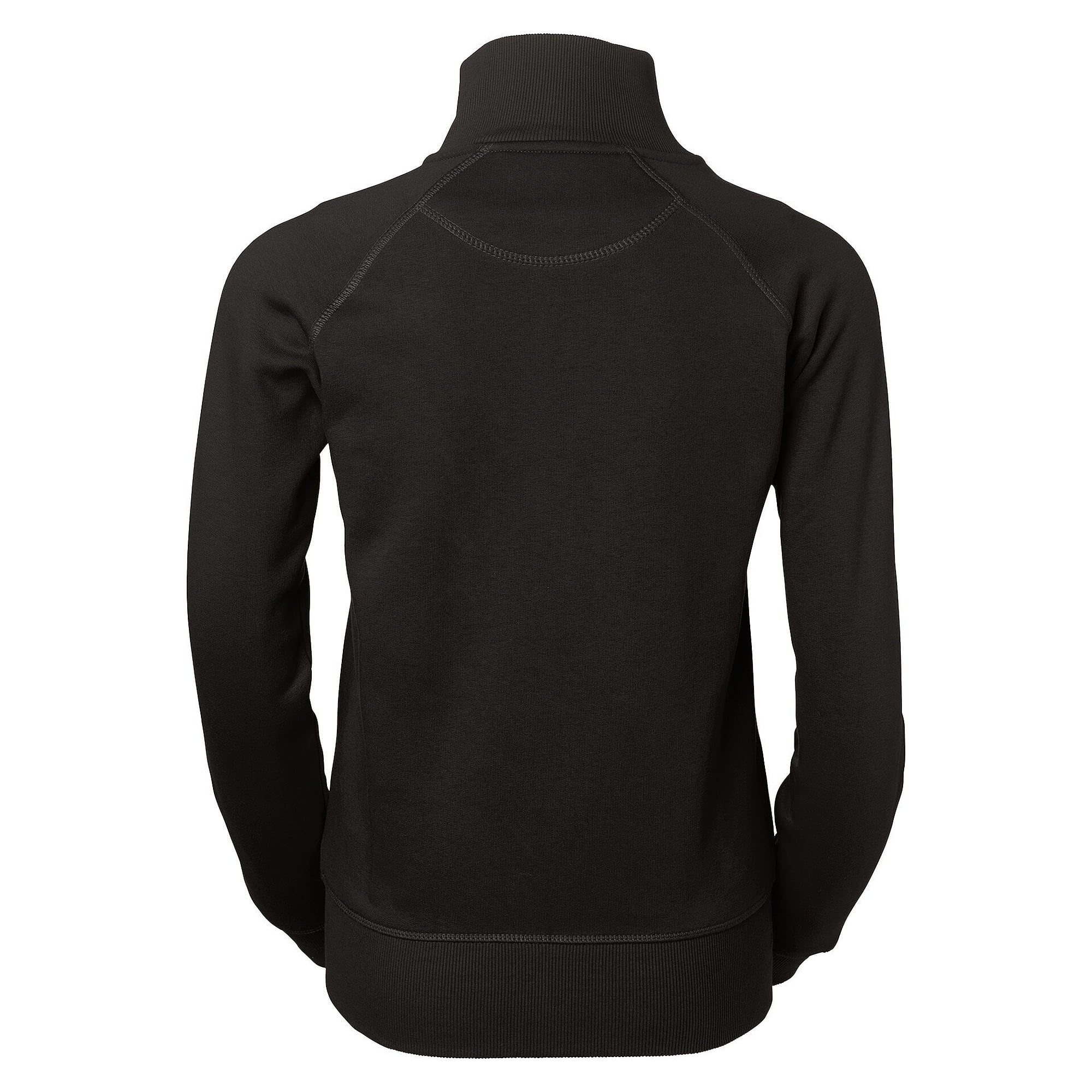 Zip sweat jacket Savannah in women's cut with raglan sleeves and brushed inside, black - South West 1000228001
