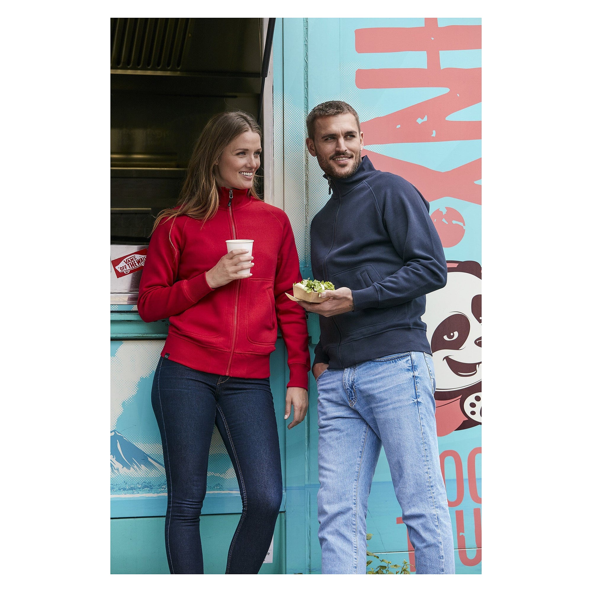 Zip sweat jacket Savannah in women's cut with raglan sleeves and brushed inside, grey melange - South West 1000228041