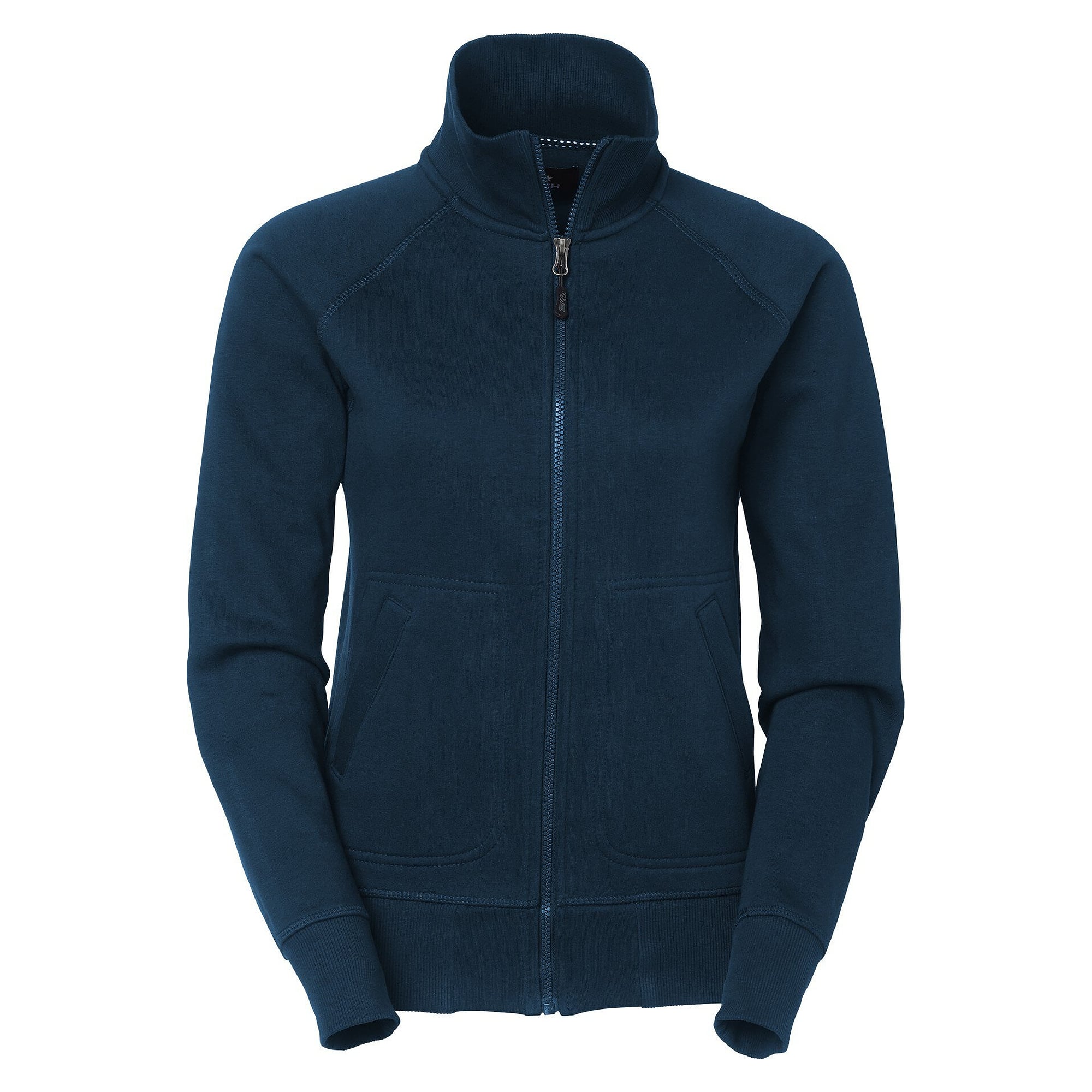Zip sweat jacket Savannah in women's cut with raglan sleeves and brushed inside, navy - South West 1000228403