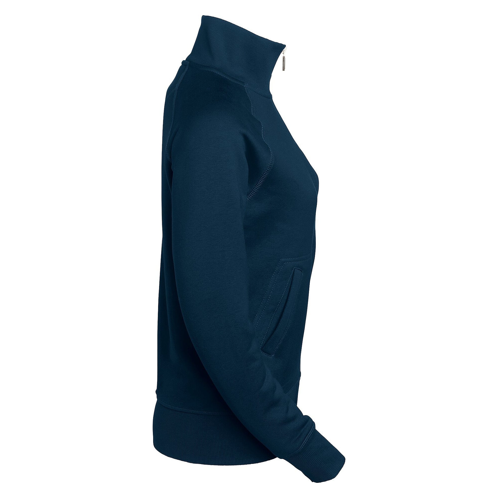 Zip sweat jacket Savannah in women's cut with raglan sleeves and brushed inside, navy - South West 1000228403