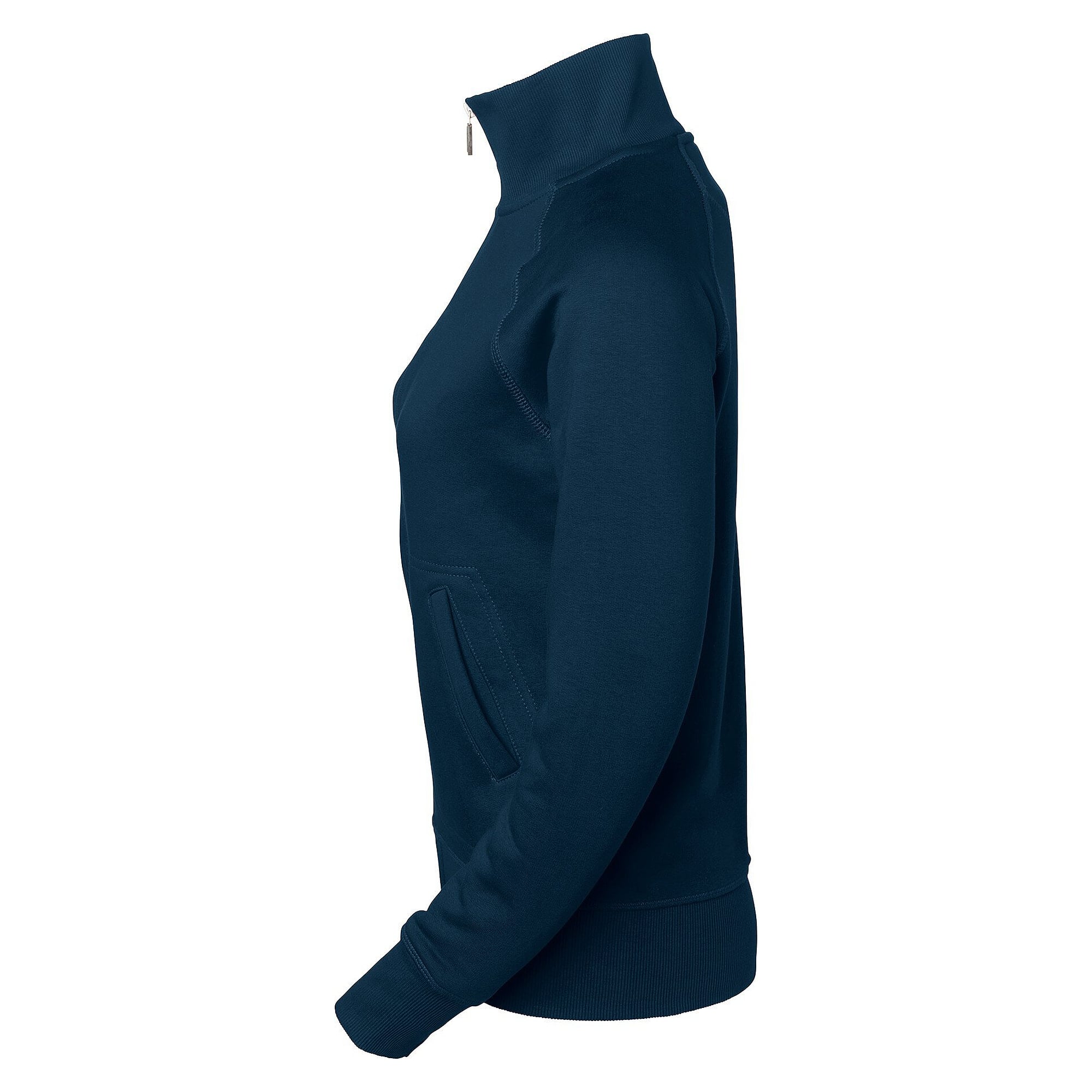 Zip sweat jacket Savannah in women's cut with raglan sleeves and brushed inside, navy - South West 1000228403