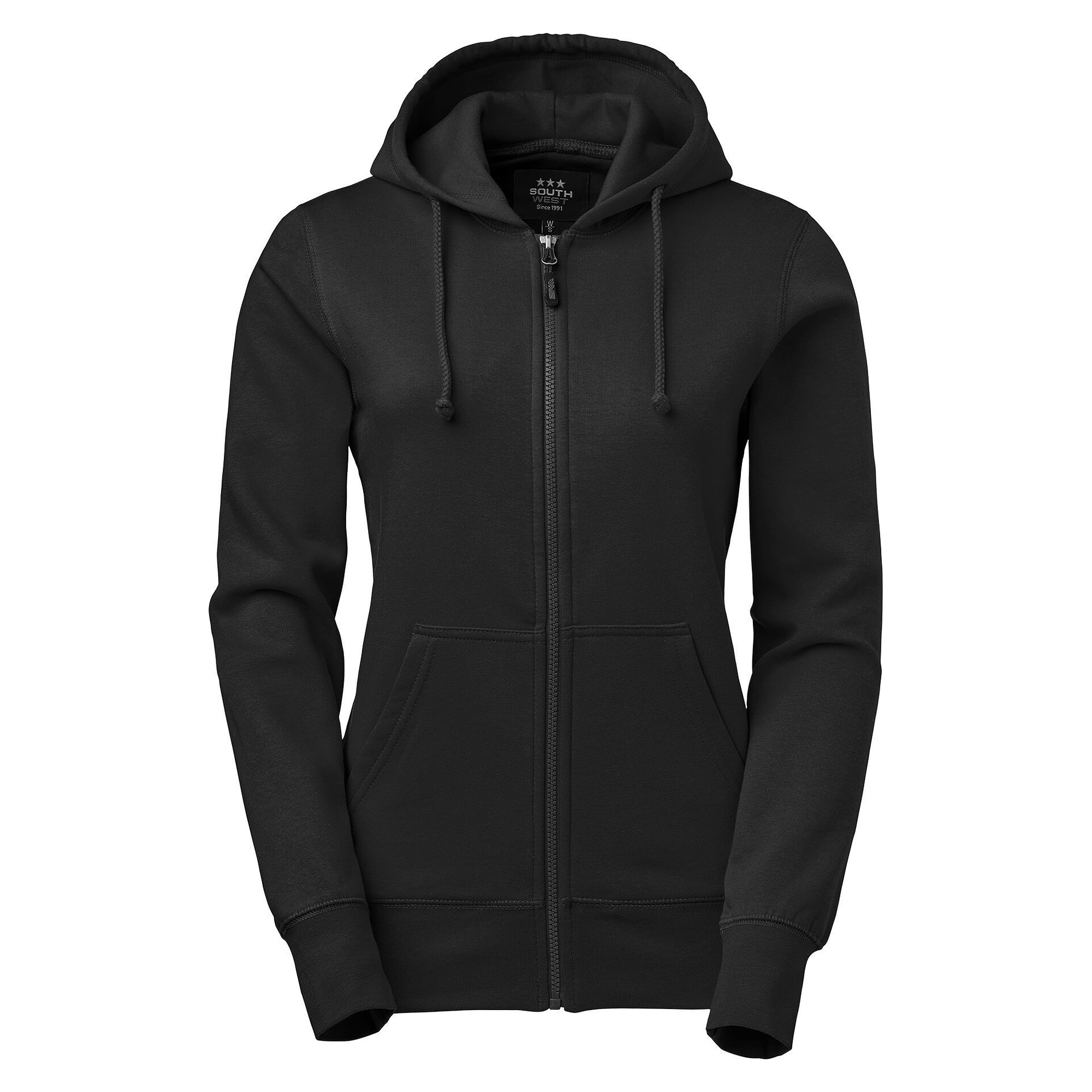 Veste sweat à capuche Georgia coupe femme, zip intégral, double capuche, noir - South West 1000229001