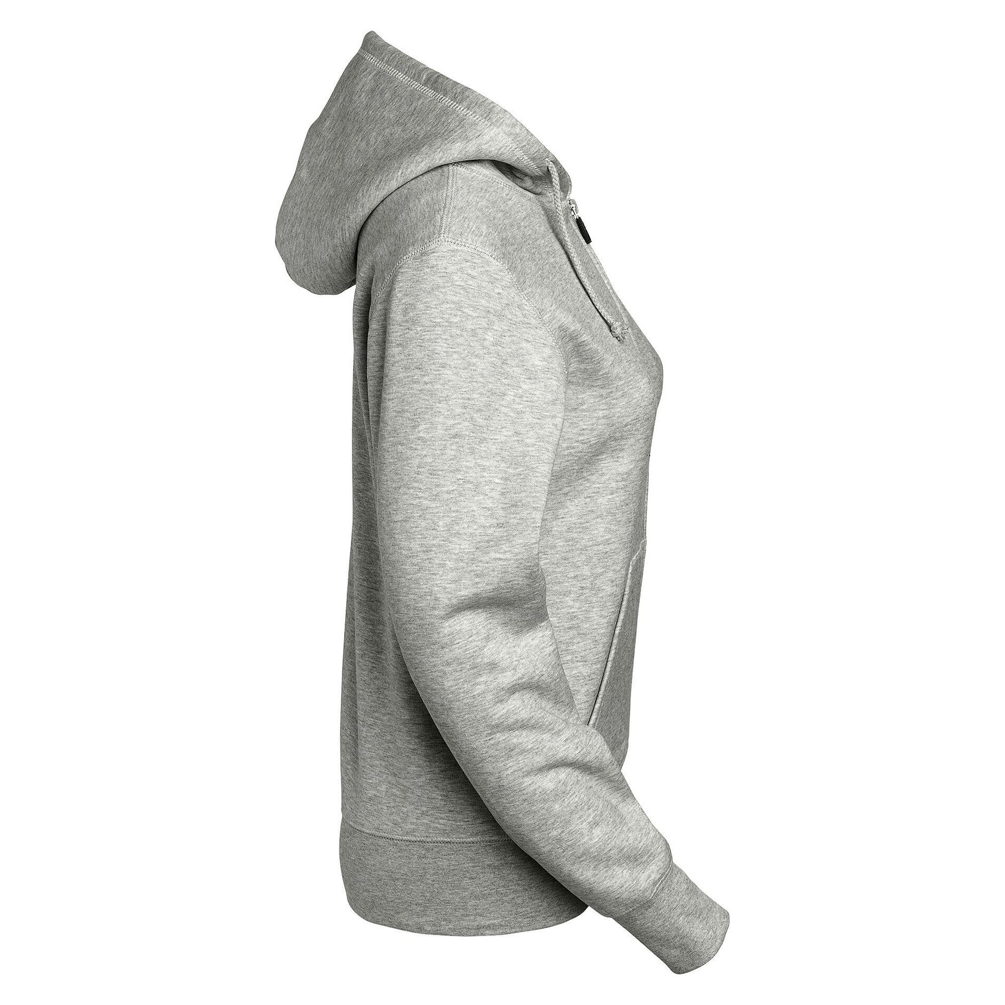 Kapuzen-Sweatjacke Georgia im Damenschnitt mit Full-Zip und doppelter Kapuze, grau meliert - South West 1000229041