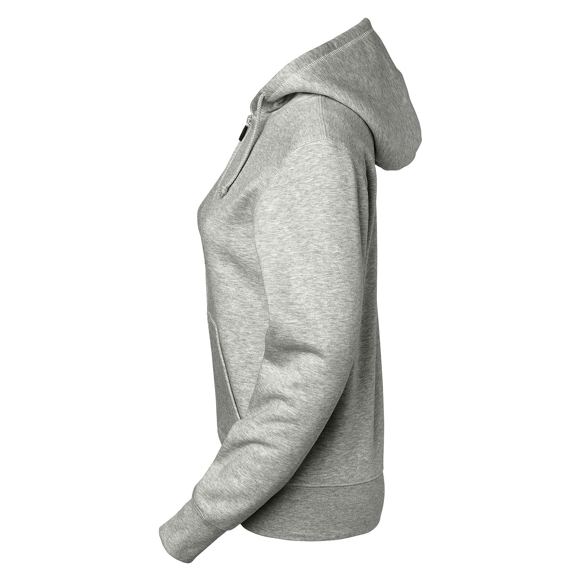 Kapuzen-Sweatjacke Georgia im Damenschnitt mit Full-Zip und doppelter Kapuze, grau meliert - South West 1000229041