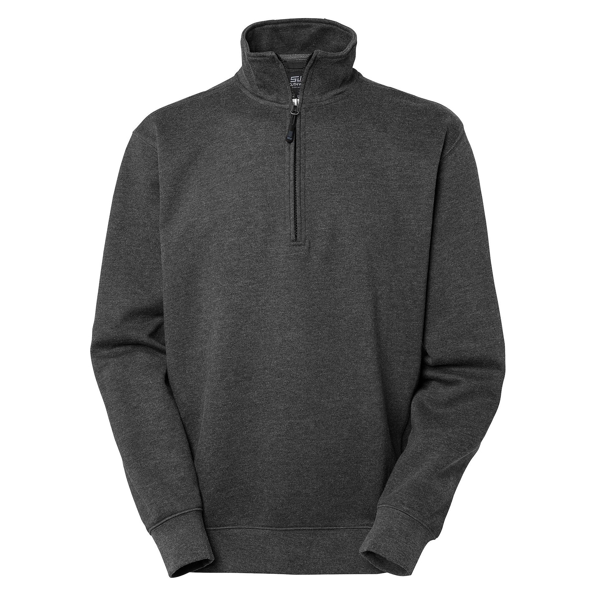 Sweat-shirt demi-zip Webber à col montant et empiècements contrastés, homme, gris foncé - South West 1000230021