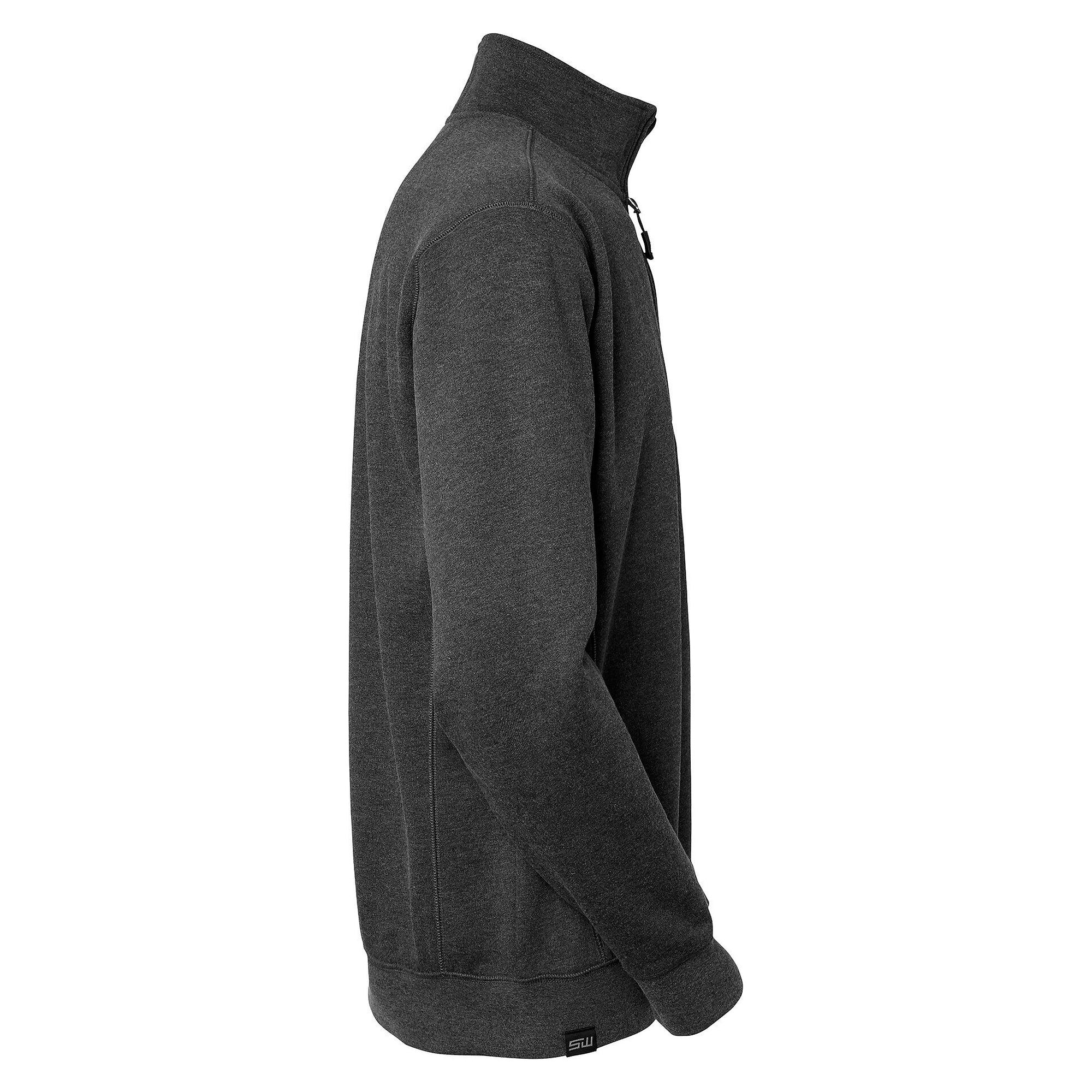 Sweat-shirt demi-zip Webber à col montant et empiècements contrastés, homme, gris foncé - South West 1000230021