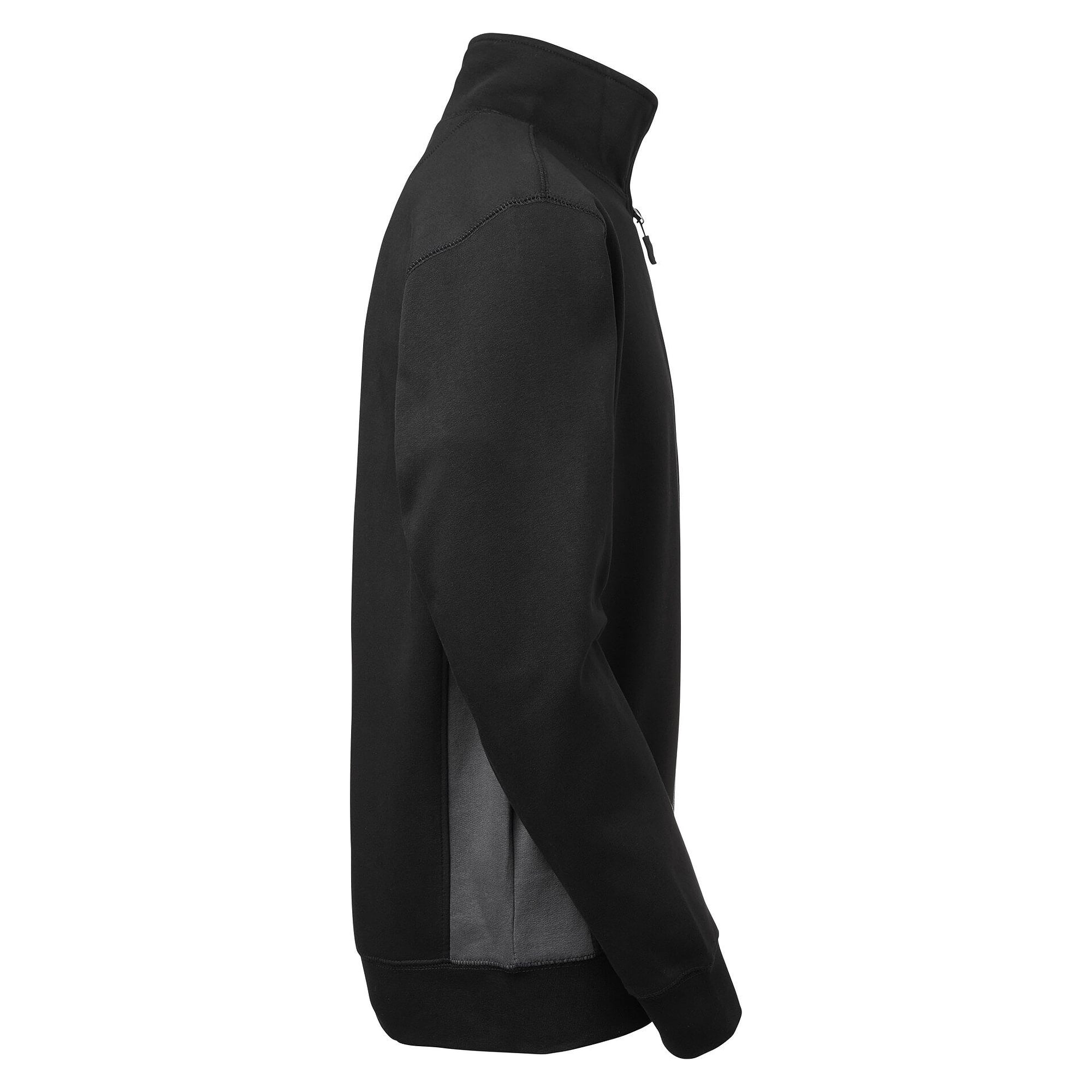 Half-zip sweatshirt Webber with high neck and contrast panels, men, black/grey - South West 1000230901