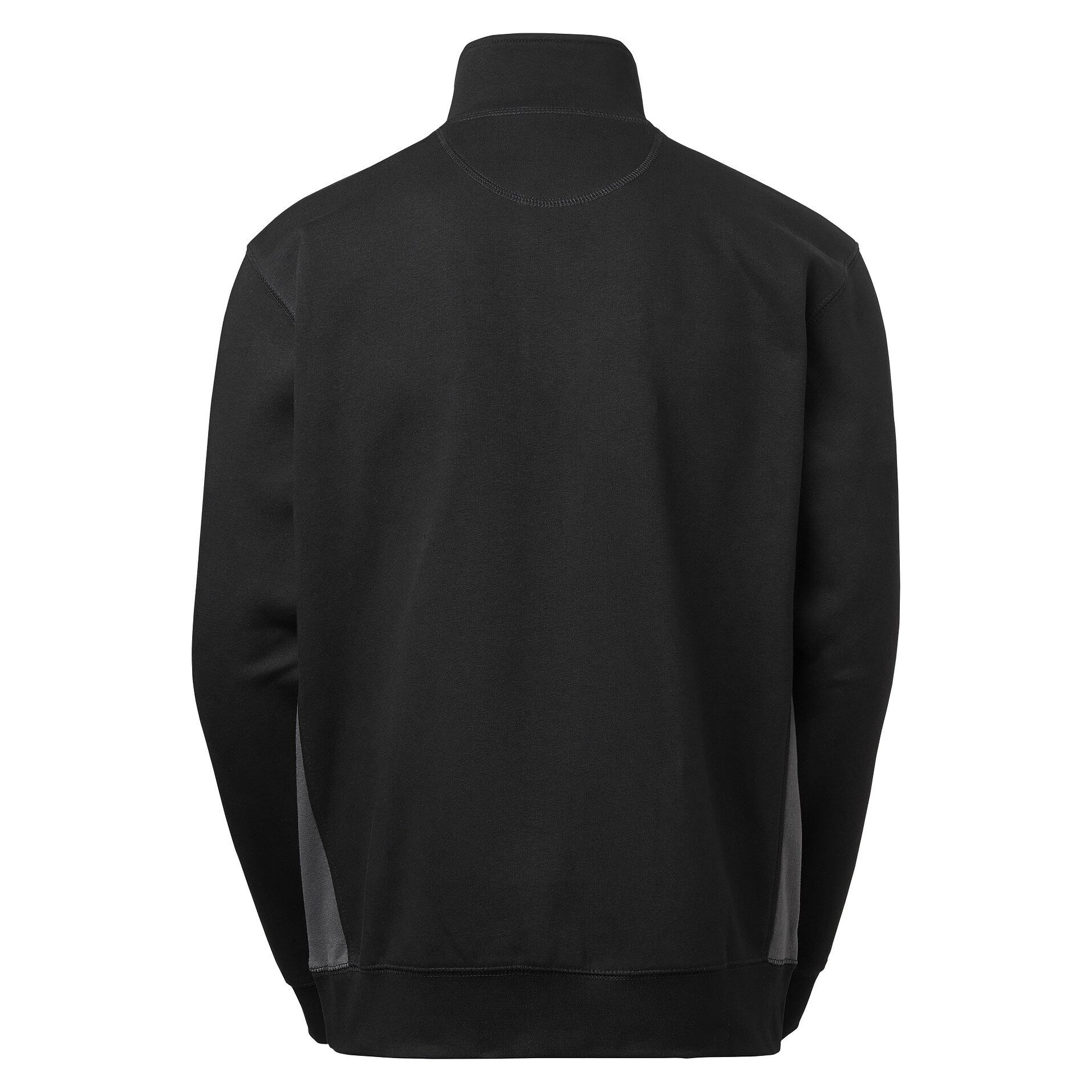 Half-zip sweatshirt Webber with high neck and contrast panels, men, black/grey - South West 1000230901