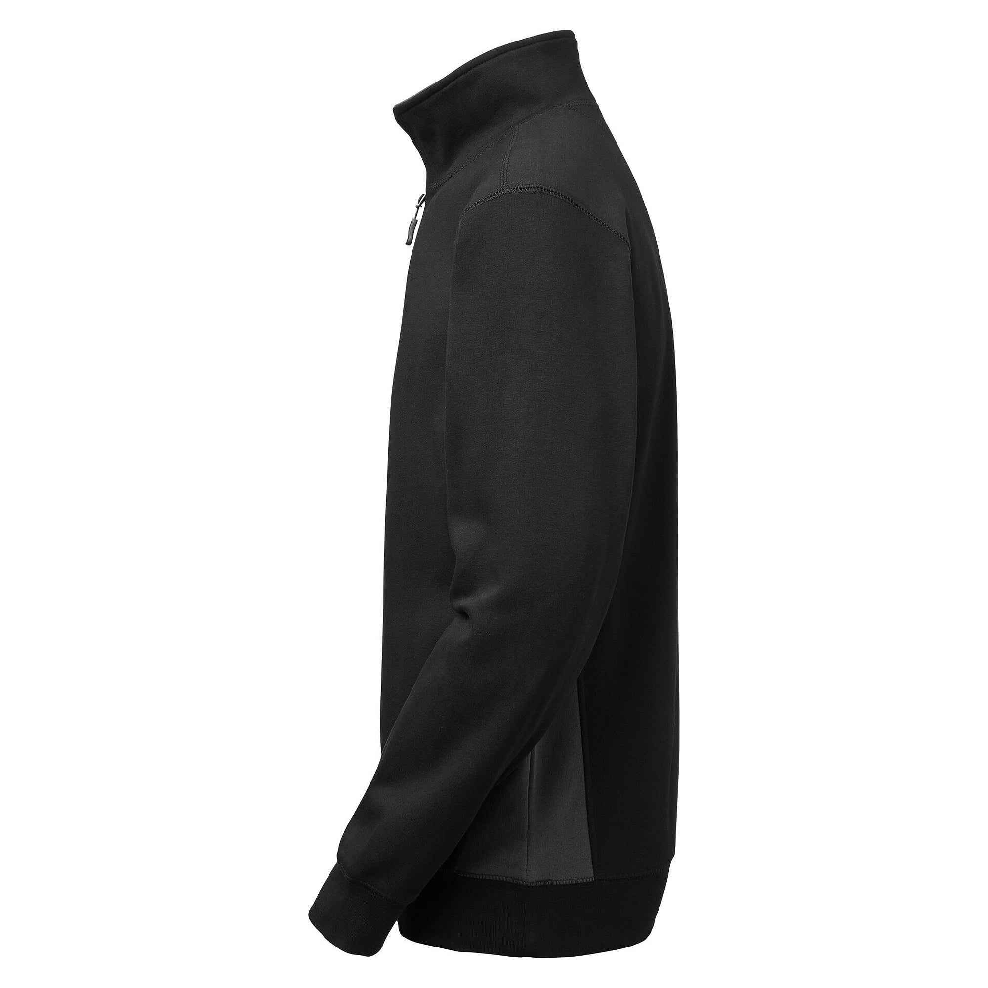 Half-zip sweatshirt Webber with high neck and contrast panels, men, black/grey - South West 1000230901