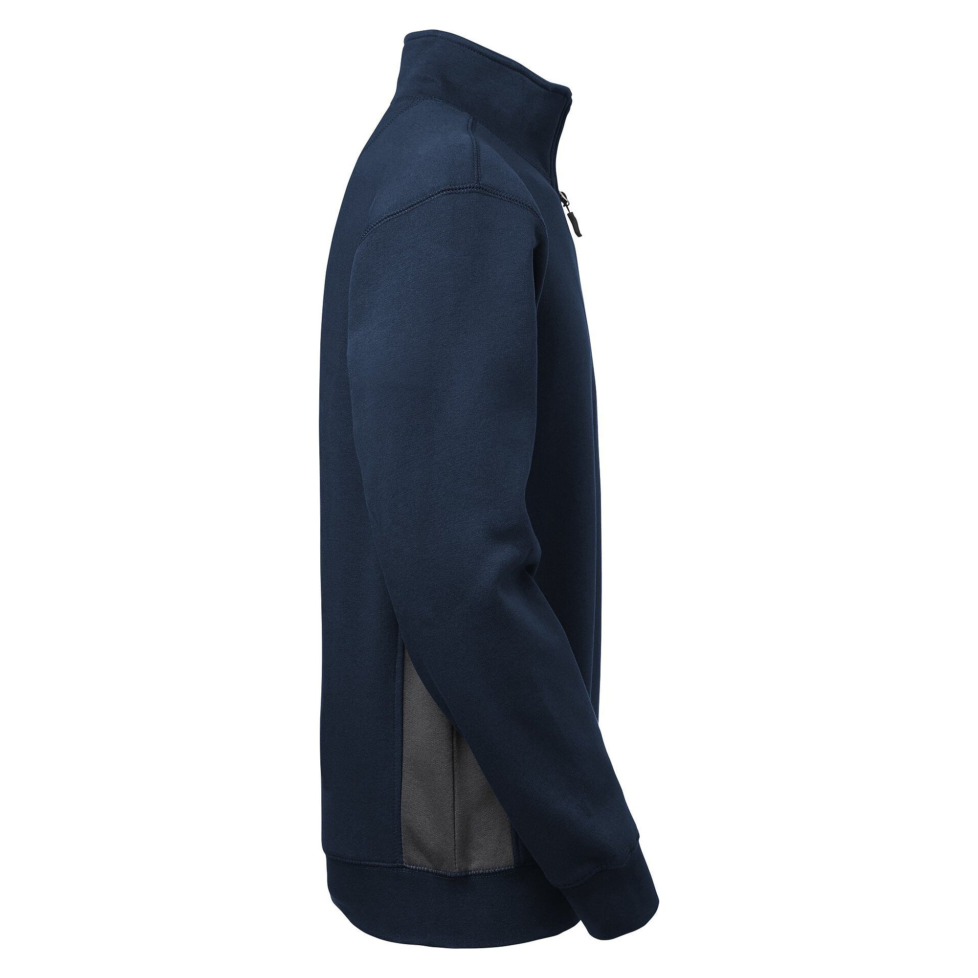Sweat-shirt demi-zip Webber à col montant et empiècements contrastés, homme, bleu marine/gris - South West 1000230954