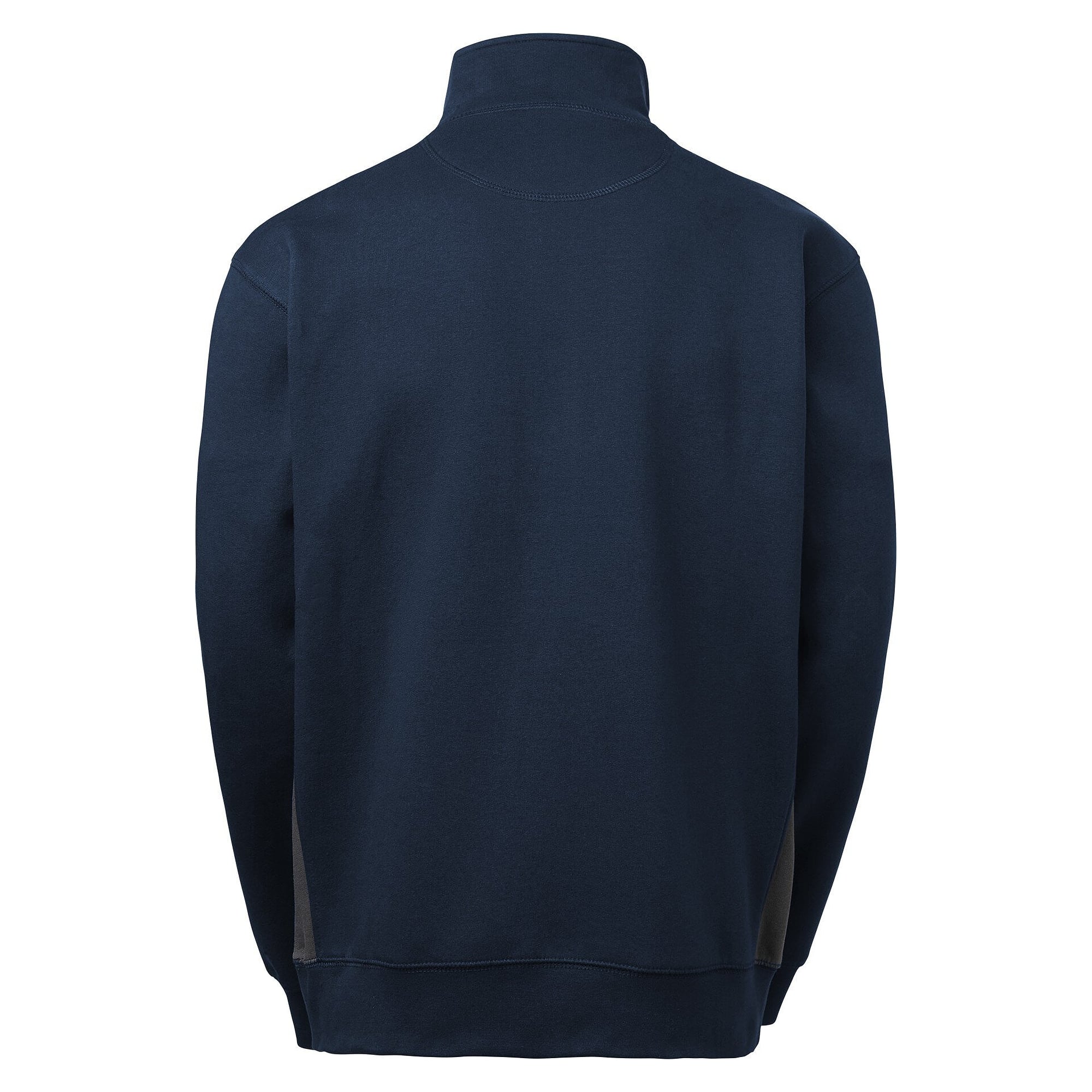 Sweat-shirt demi-zip Webber à col montant et empiècements contrastés, homme, bleu marine/gris - South West 1000230954