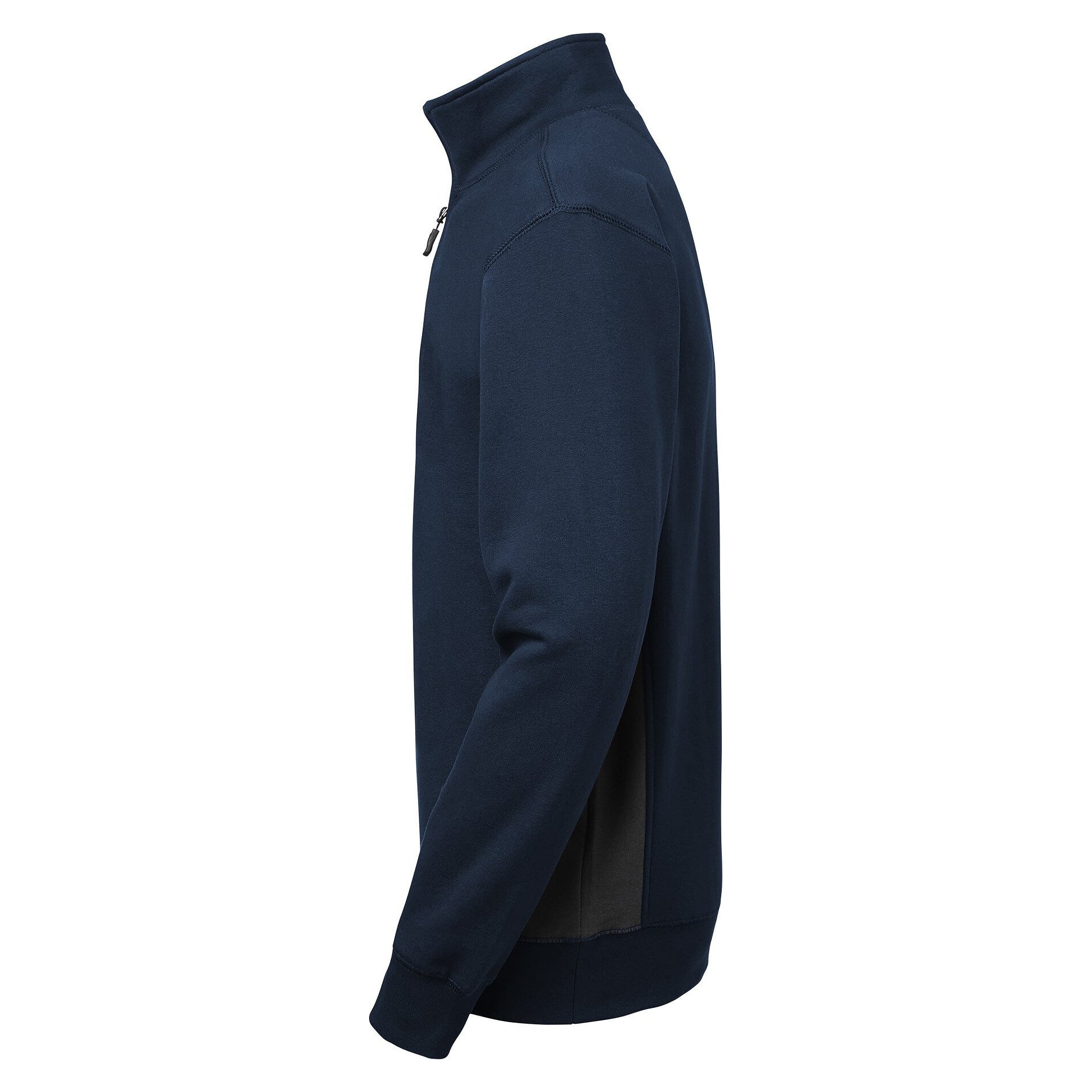 Sweat-shirt demi-zip Webber à col montant et empiècements contrastés, homme, bleu marine/gris - South West 1000230954
