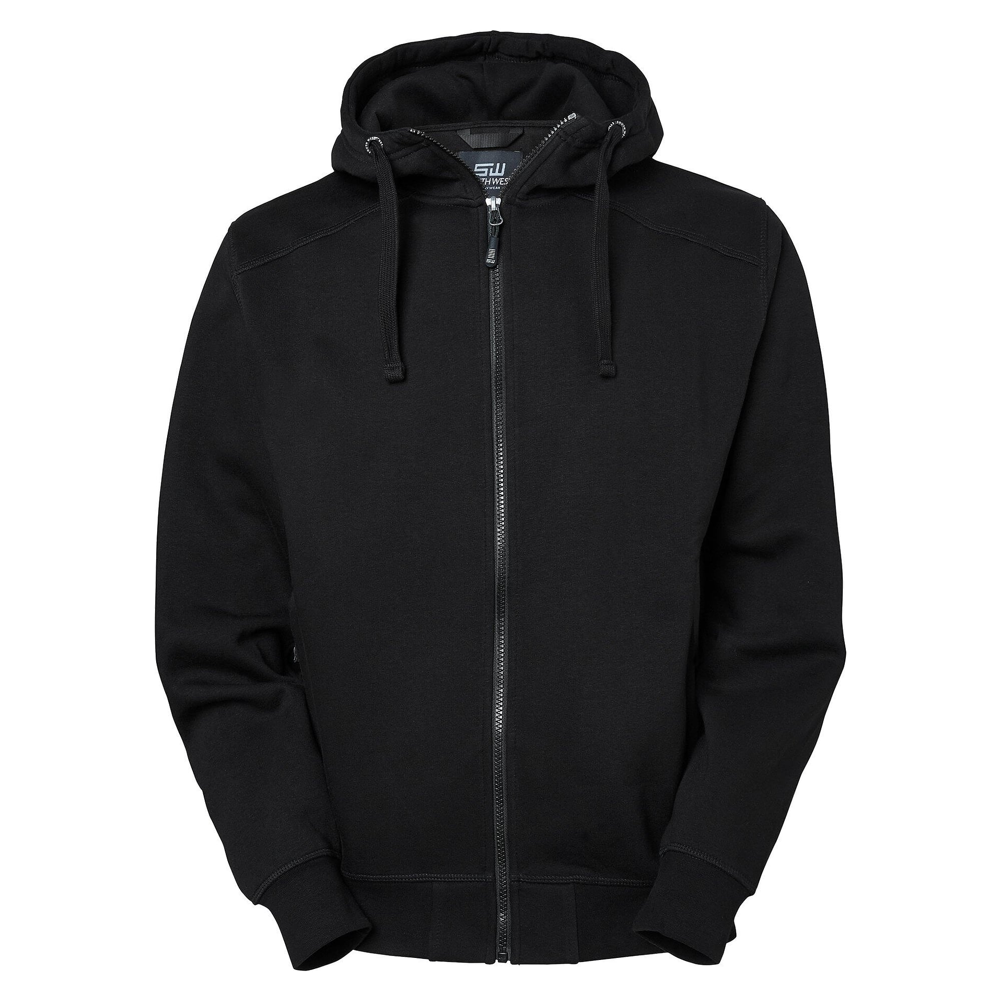 Veste sweat à capuche Franklin zip intégral avec empiècements contrastés, homme, noir - South West 1000231001