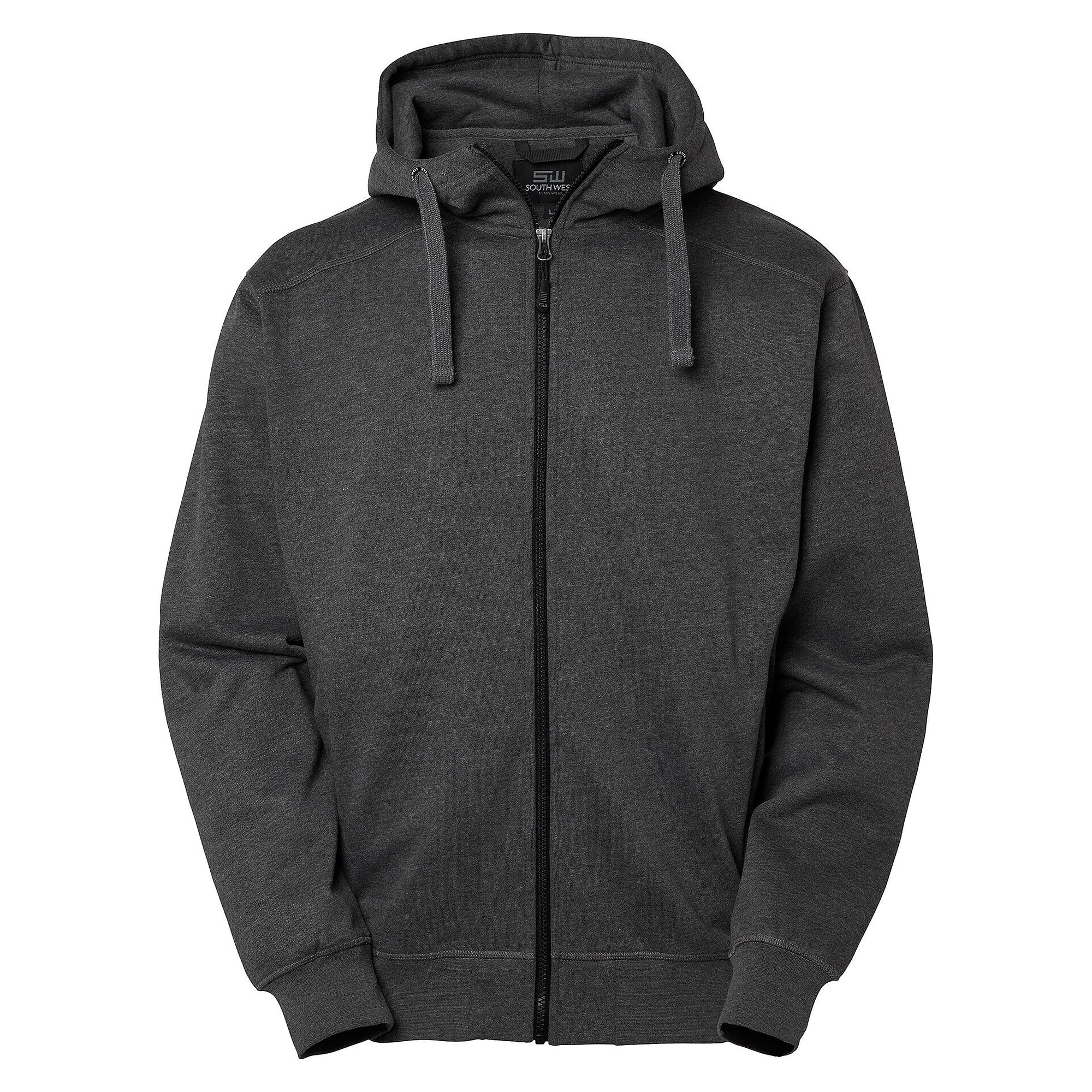 Veste sweat à capuche Franklin zip intégral avec empiècements contrastés, homme, gris foncé - South West 1000231021