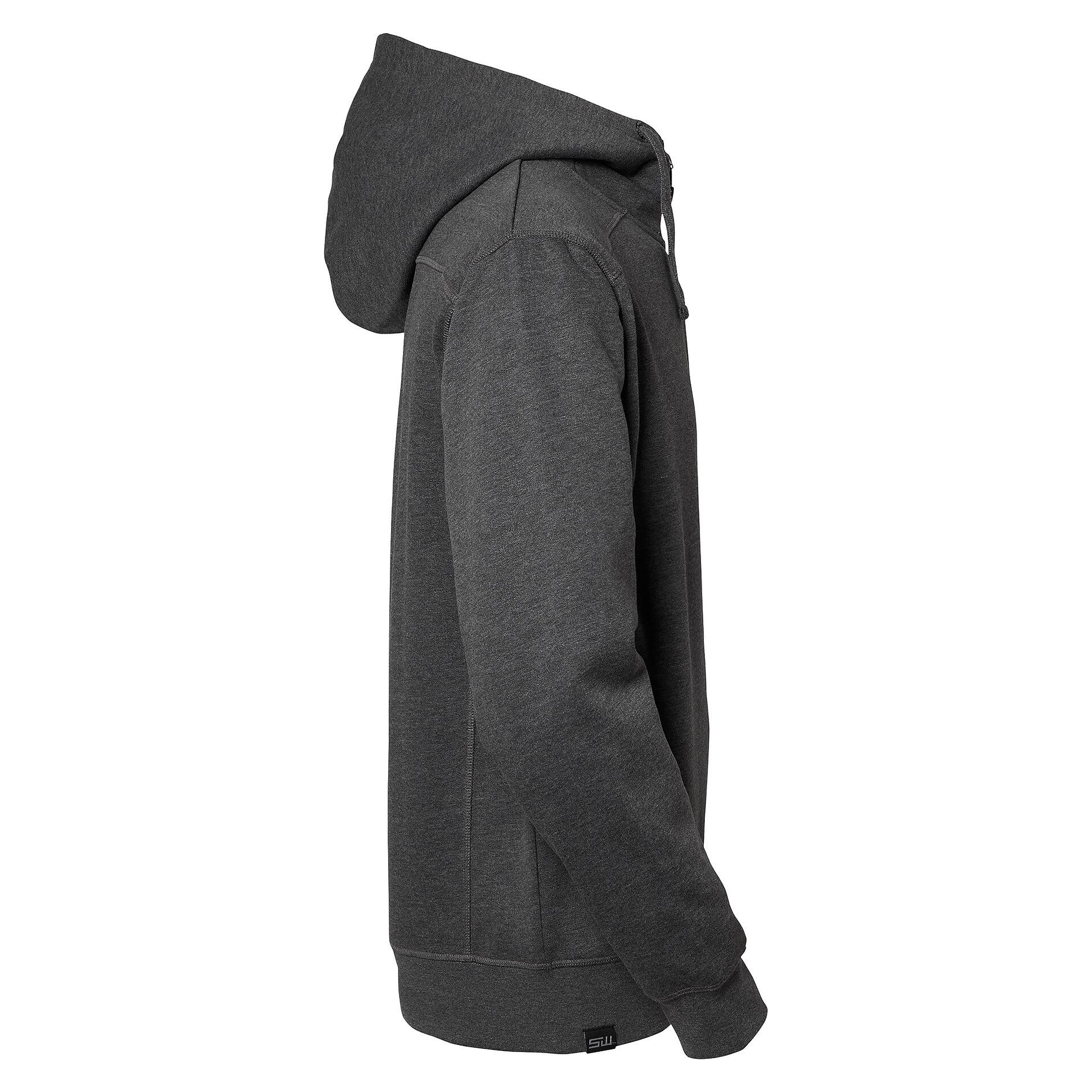 Hooded full-zip sweat jacket Franklin with contrast panels, men, dark grey - South West 1000231021