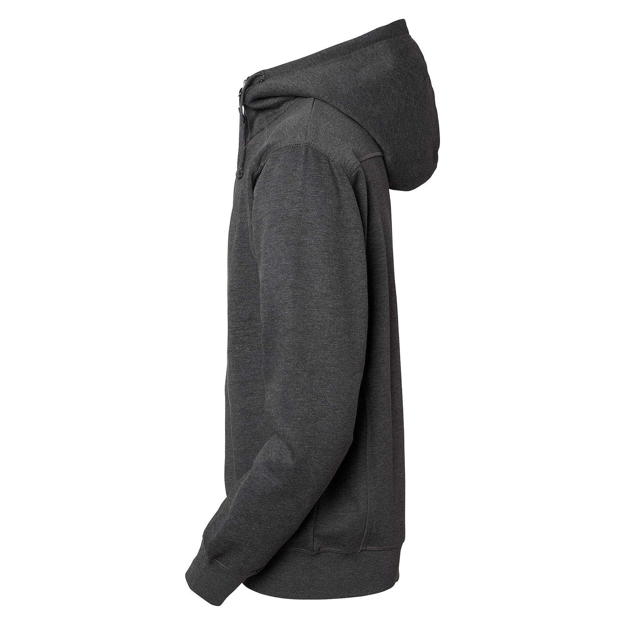 Hooded full-zip sweat jacket Franklin with contrast panels, men, dark grey - South West 1000231021