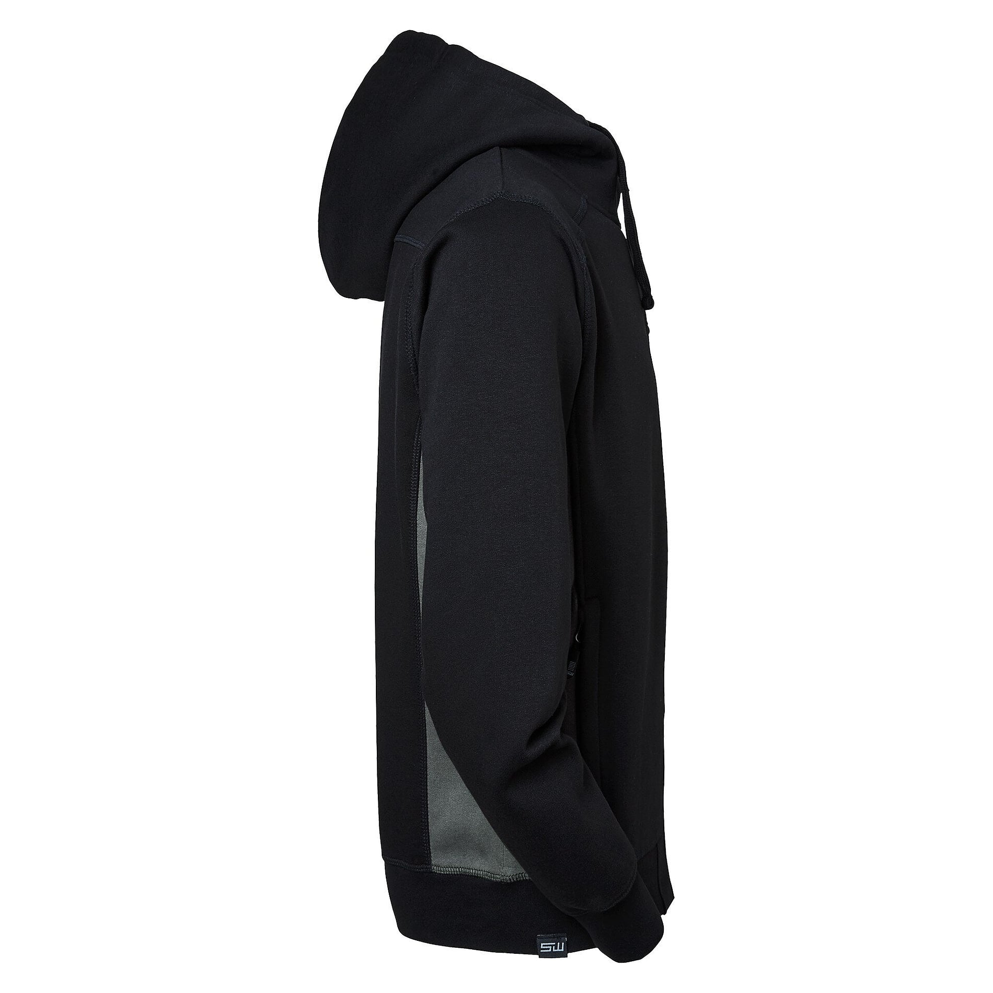 Kapuzen-Sweatjacke Franklin mit Full-Zip und Kontrasteinsätzen, Herren, schwarz/grau - South West 1000231901