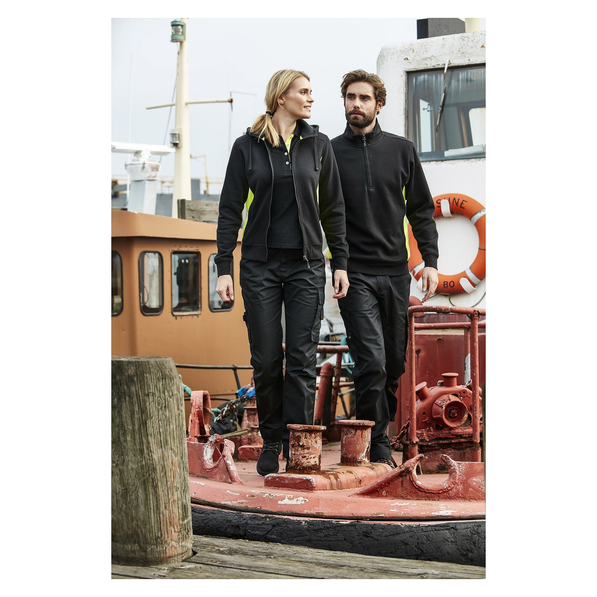 Veste sweat à capuche Ava zip intégral avec empiècements contrastés, femme, noir - South West 1000232001