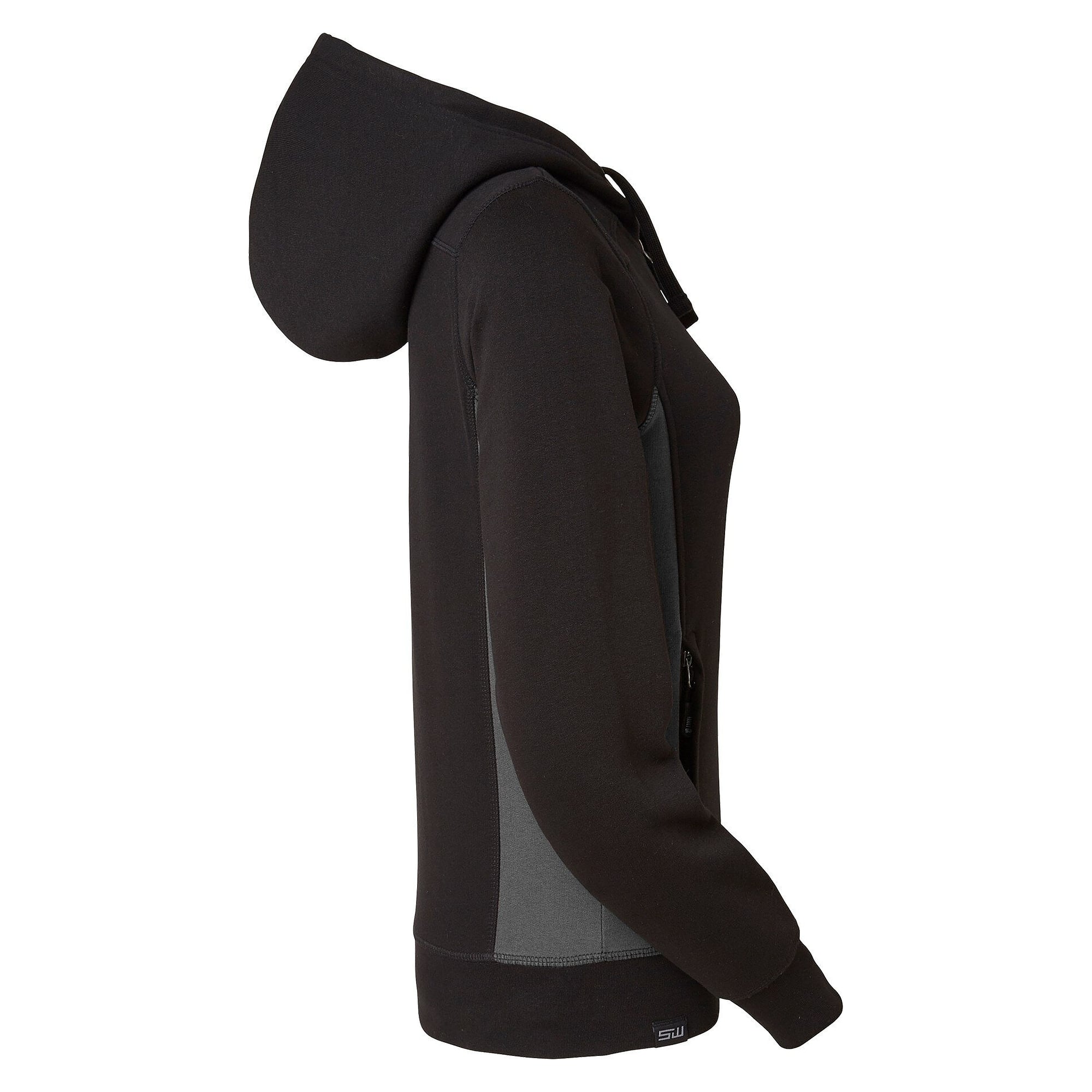 Veste sweat à capuche Ava zip intégral avec empiècements contrastés, femme, noir/gris - South West 1000232901