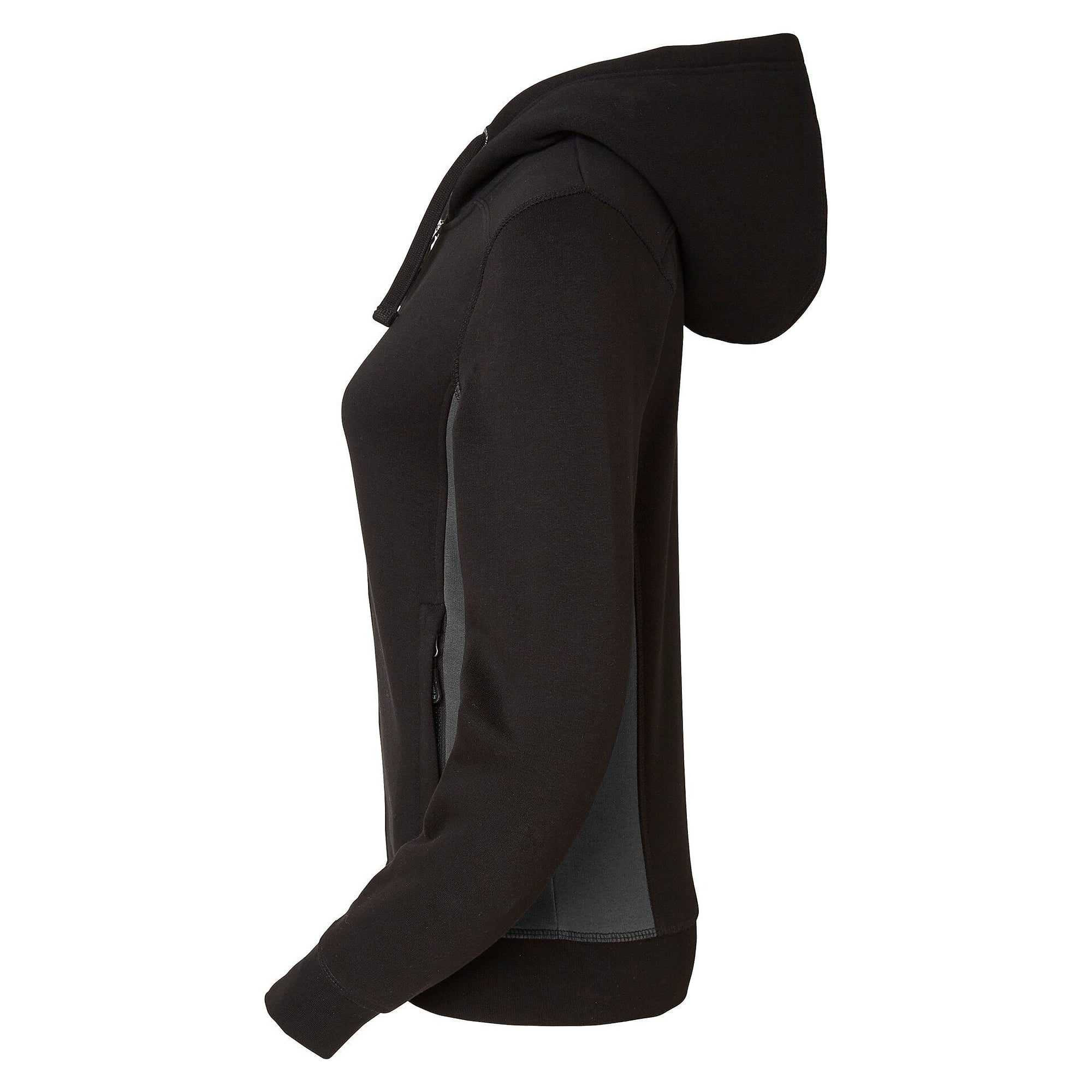 Veste sweat à capuche Ava zip intégral avec empiècements contrastés, femme, noir/gris - South West 1000232901