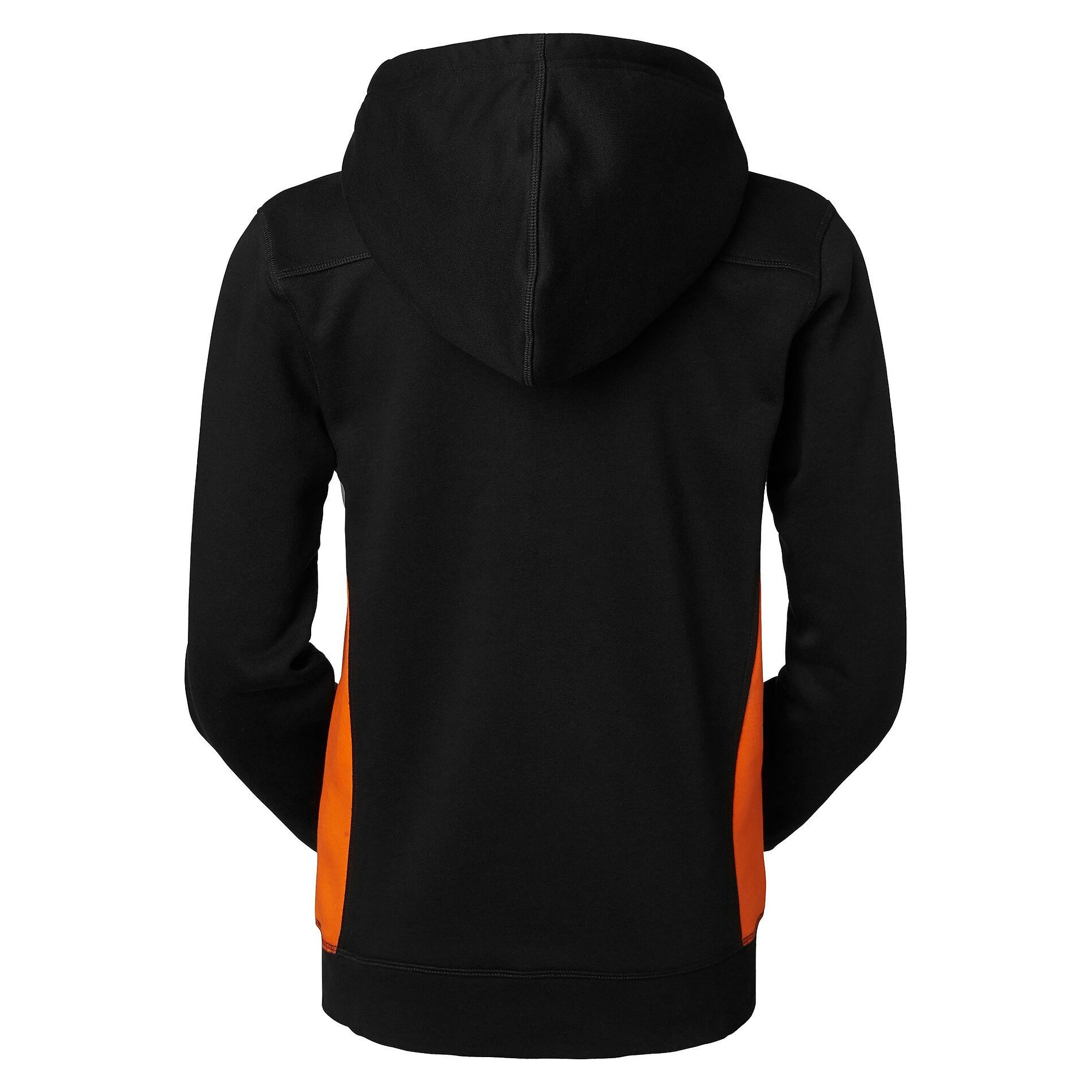 Kapuzen-Sweatjacke Ava mit Full-Zip und Kontrasteinsätzen, Damen, schwarz/orange - South West 1000232916
