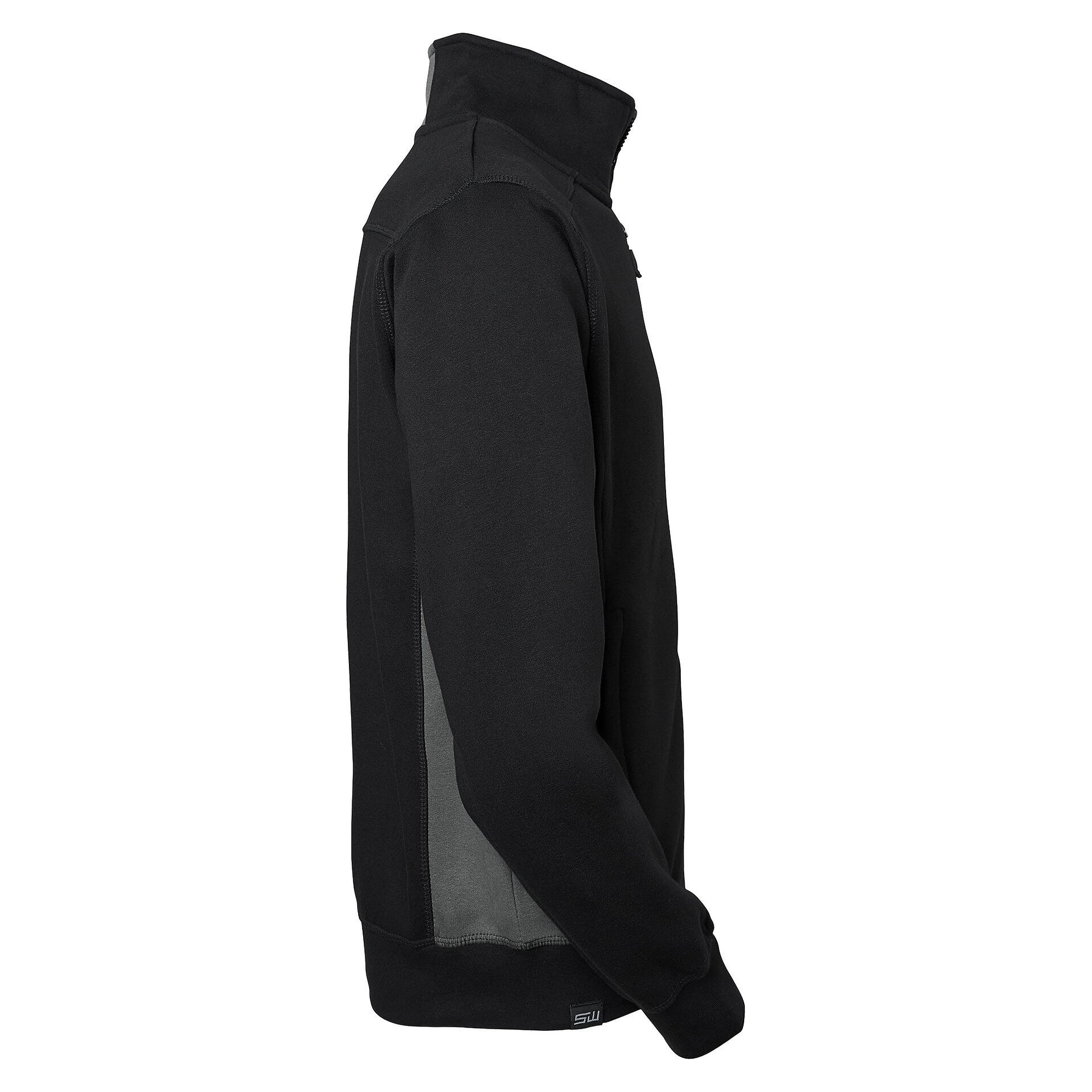 Veste sweat zippée Lincoln pour homme, intérieur brossé, noir/gris - South West 1000233901