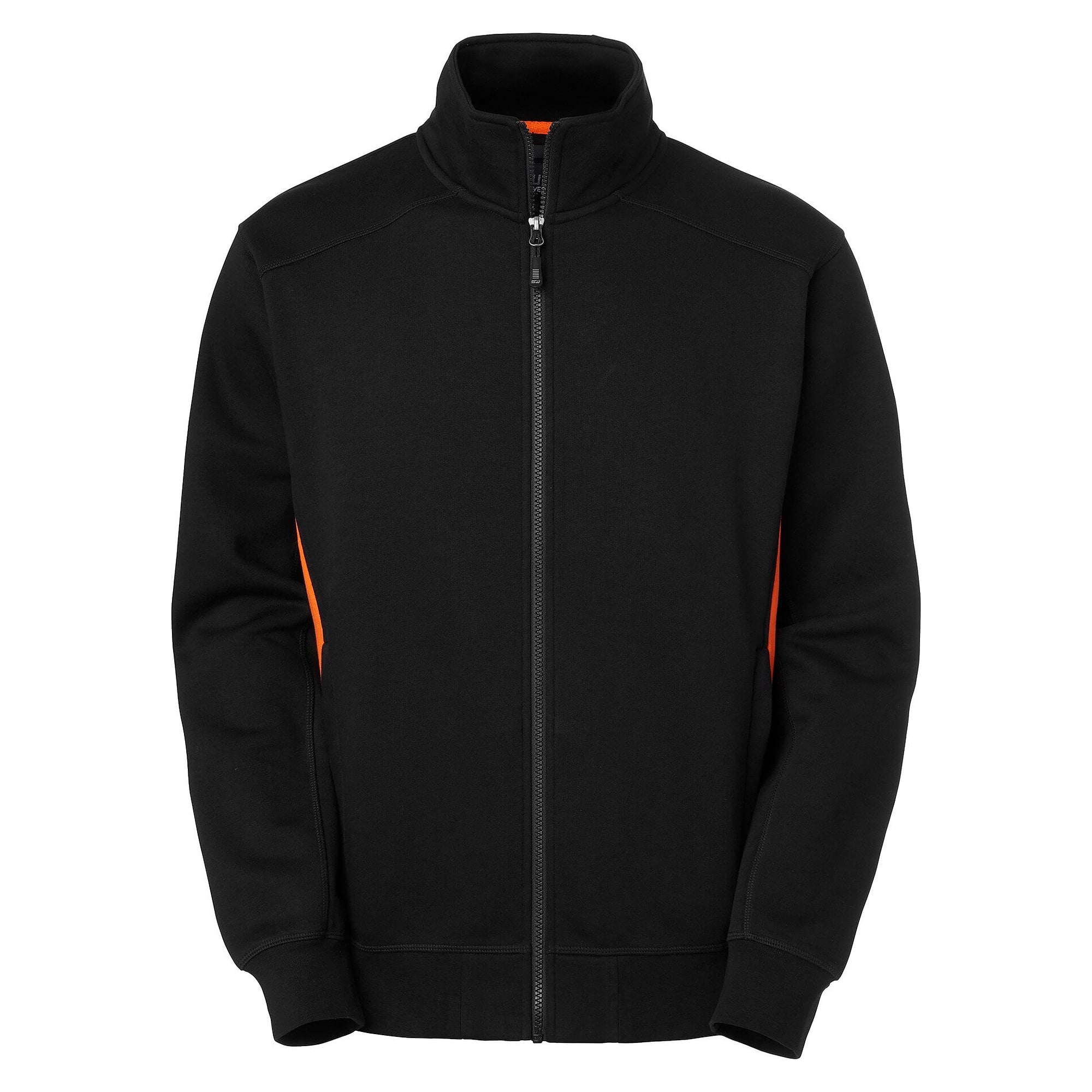 Veste sweat zippée Lincoln pour homme, intérieur brossé, noir/orange - South West 1000233916
