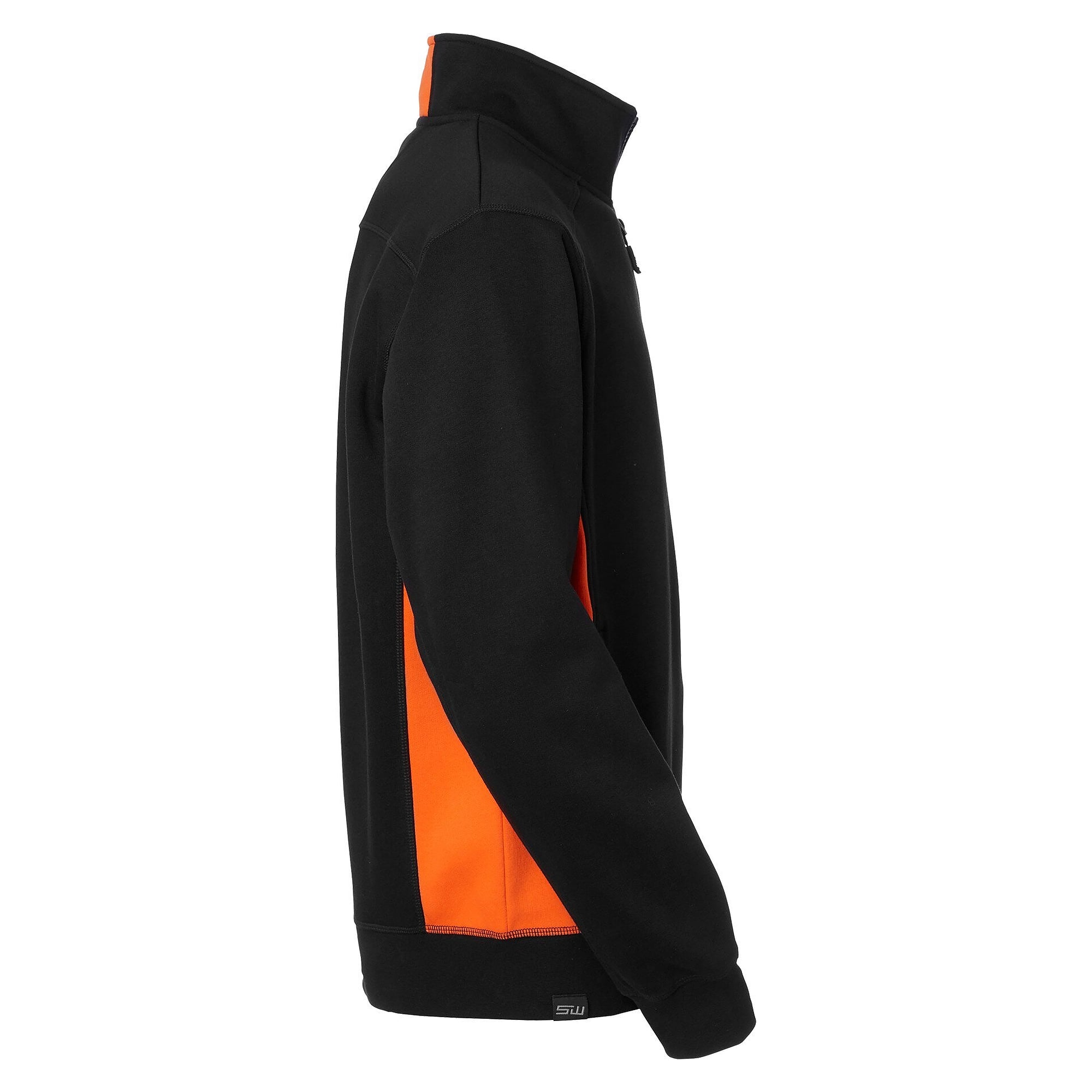 Veste sweat zippée Lincoln pour homme, intérieur brossé, noir/orange - South West 1000233916