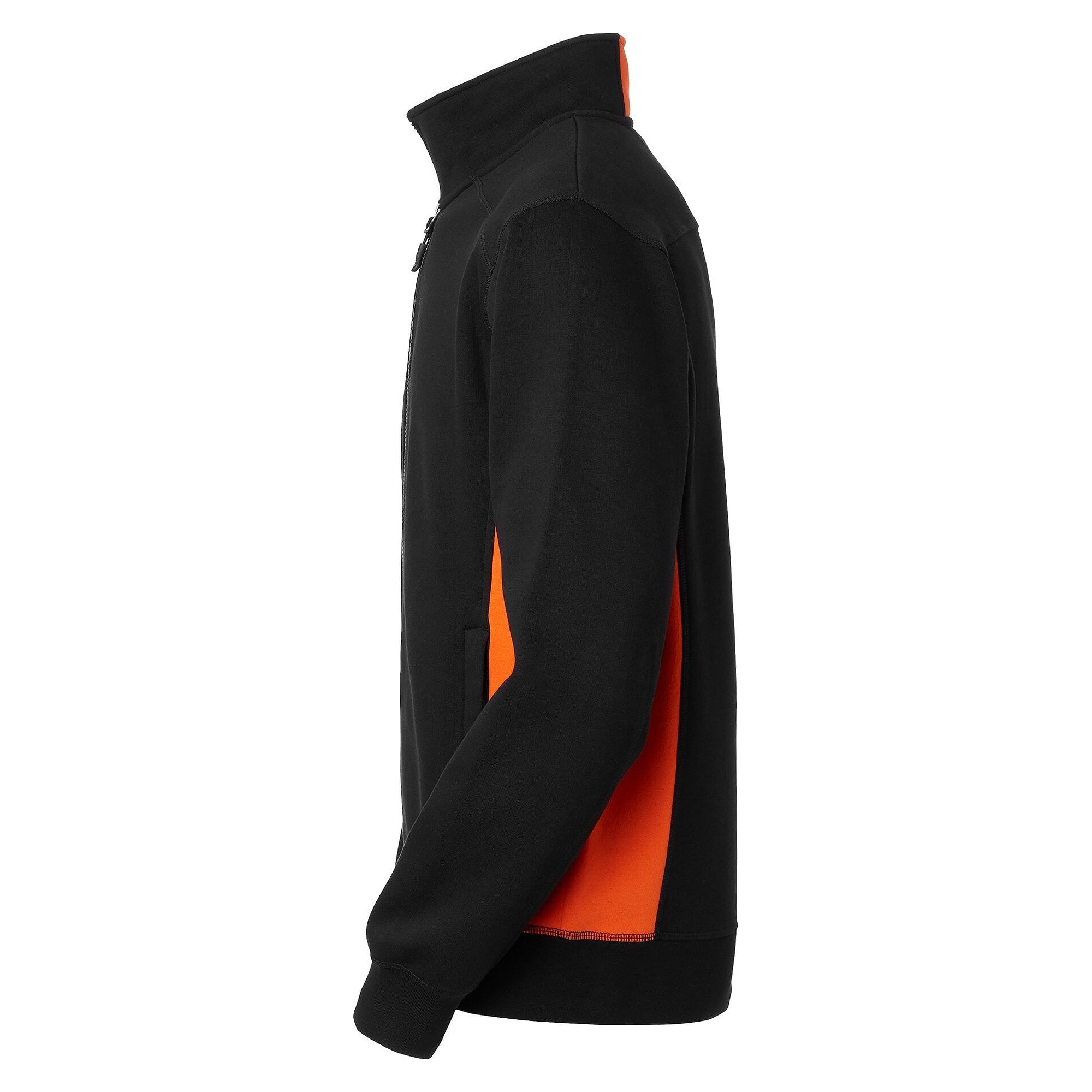 Veste sweat zippée Lincoln pour homme, intérieur brossé, noir/orange - South West 1000233916