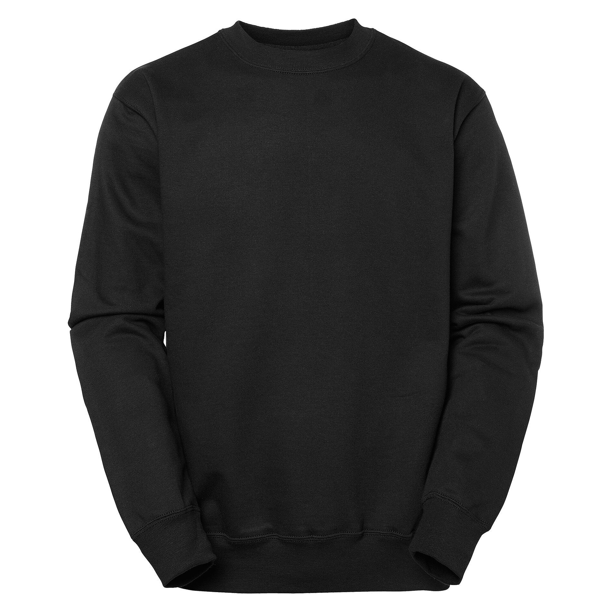 Sweat-shirt unisexe Basic à col rond, gratté à l'intérieur, noir - South West 1000236001