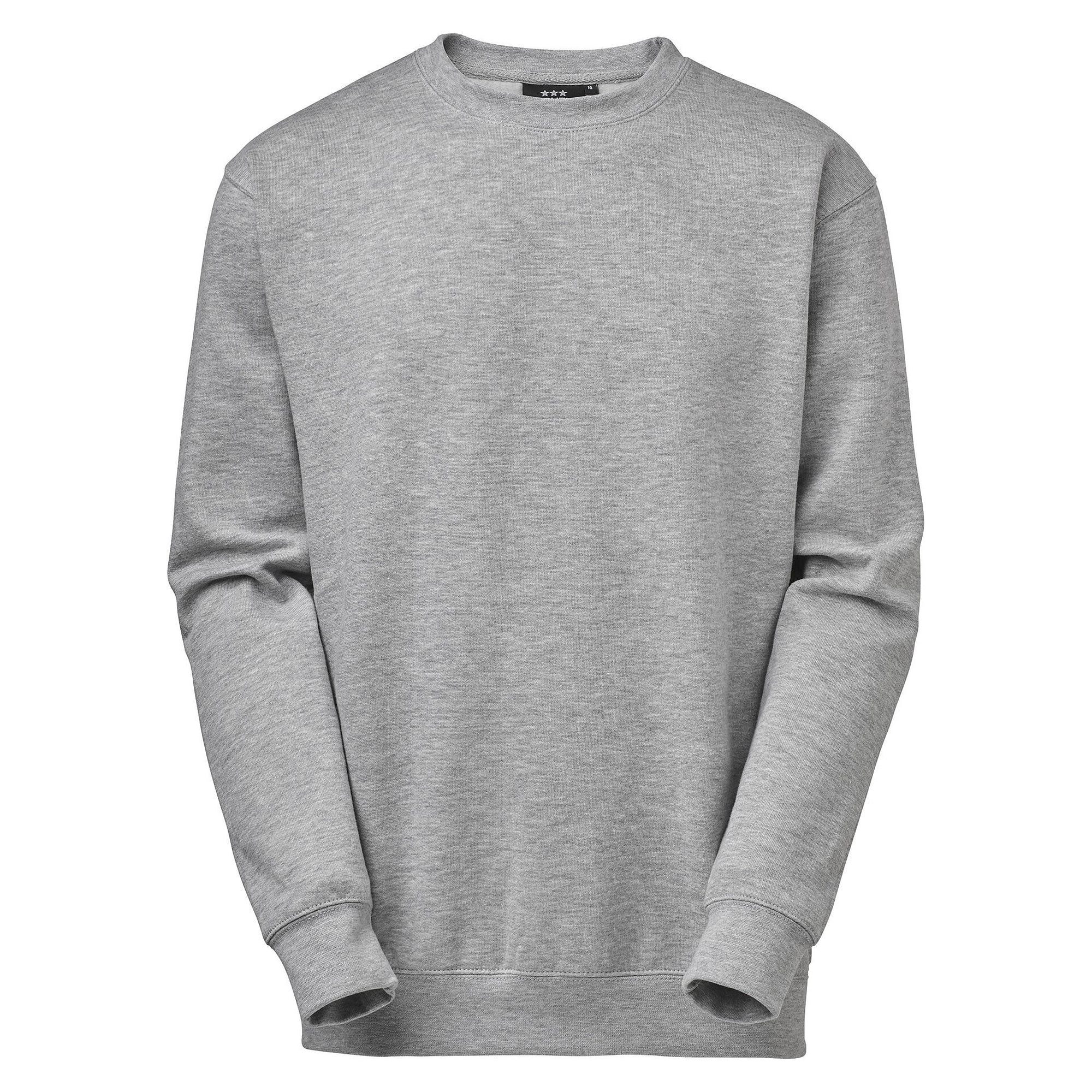 Sweat-shirt unisexe Basic à col rond, gratté à l'intérieur, gris chiné - South West 1000236041