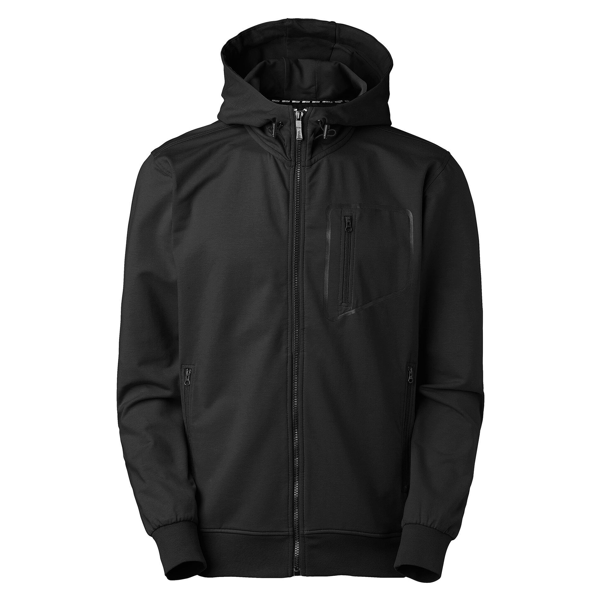 Veste sweat à capuche zippée Madison homme en coton stretch, noir - South West 1000237001