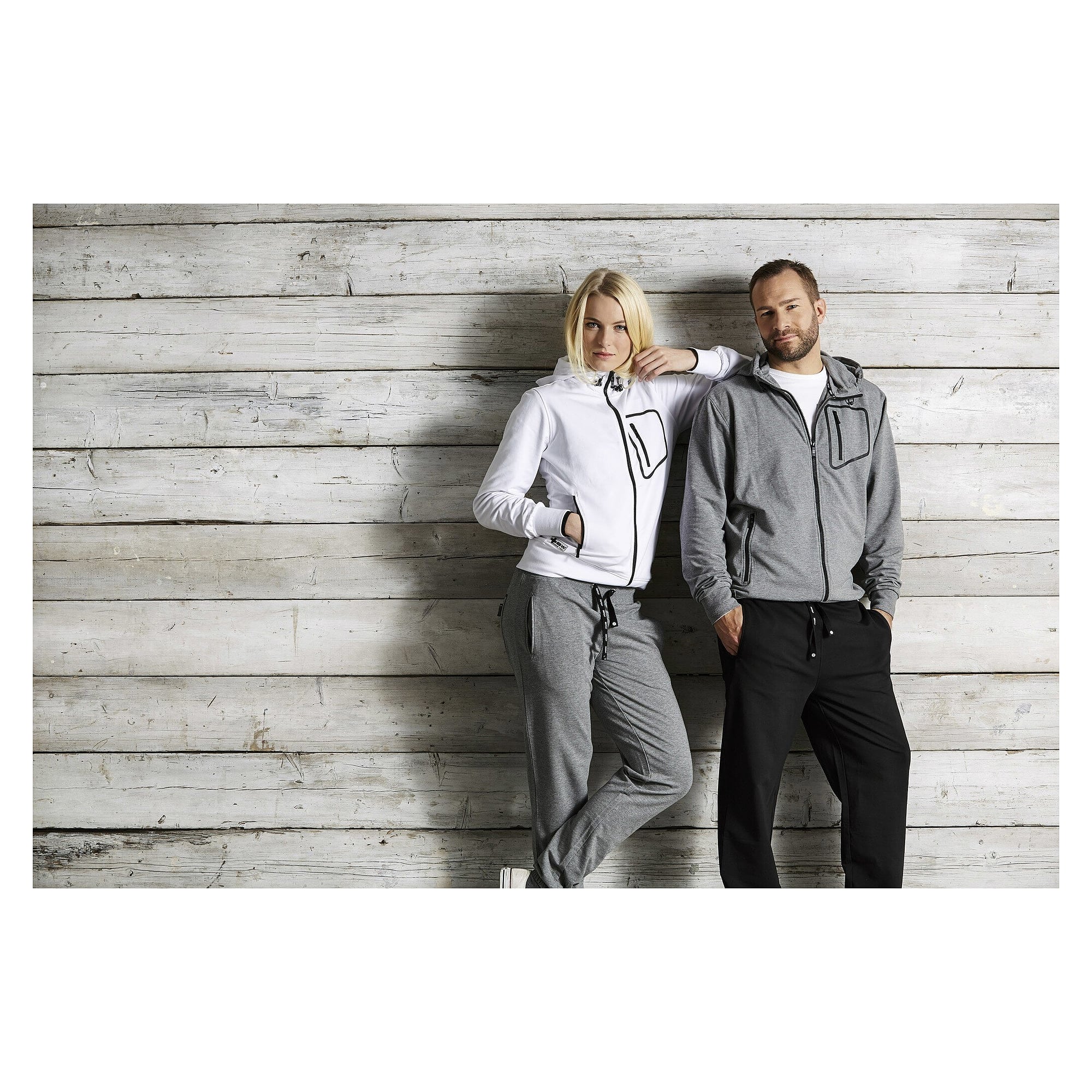 Veste sweat à capuche zippée Madison homme en coton stretch, noir - South West 1000237001